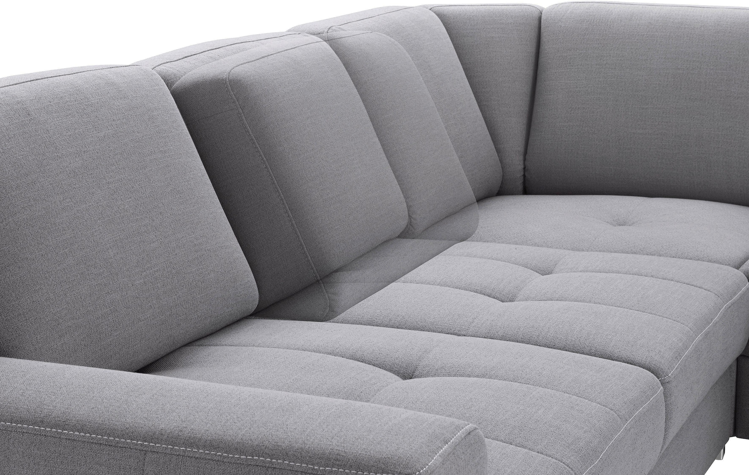 sit&more Ecksofa »Santorini L-Form«, mit Federkern und Sitztiefenverstellung, wahlweise mit Bettfunktion