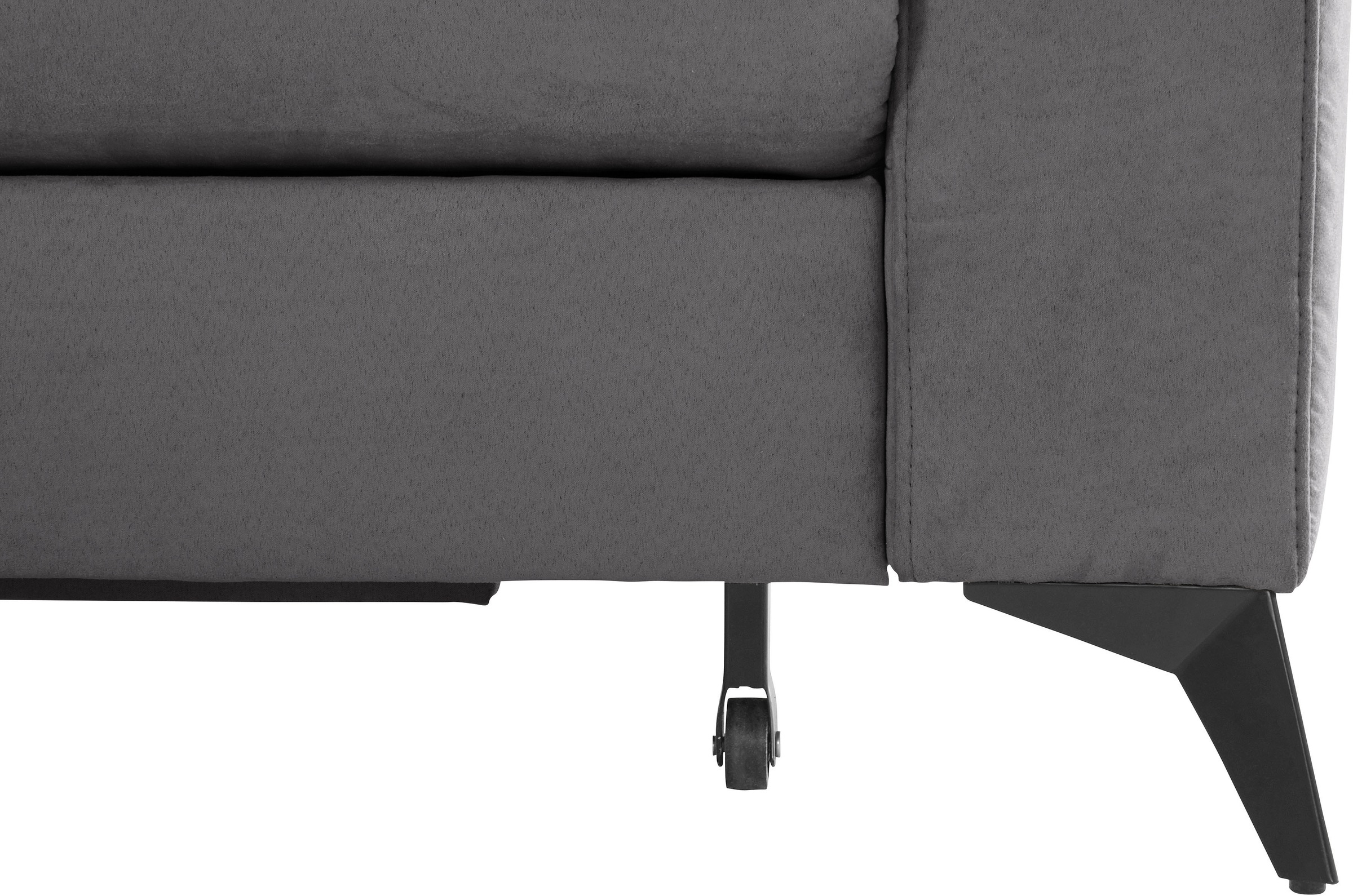 Places of Style Ecksofa »Lolland L-Form«, Wahlweise mit Bettfunktion und Stauraum, auch mit abwischbarem Bezug