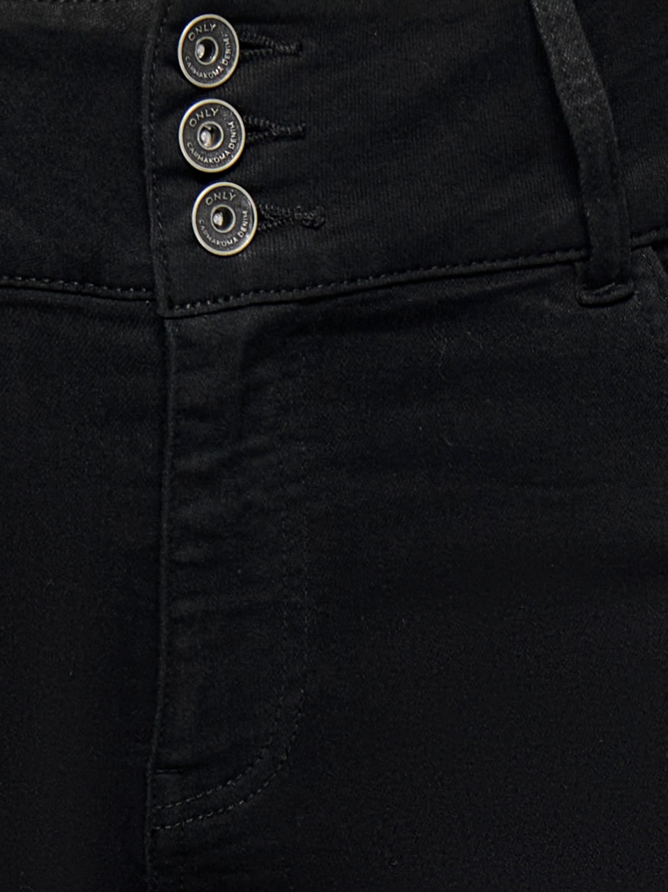 ONLY CARMAKOMA Jeans taille haute »CARANNA HW WIDE BLACK DNM NOOS« mélange de viscose, taille haute