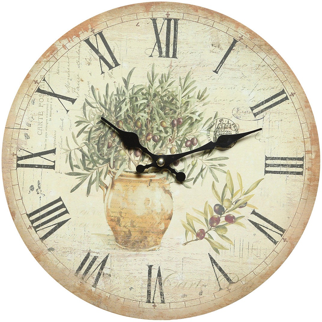 Image of Ambiente Haus Wanduhr »Oliven Wanduhr 28cm« bei Ackermann Versand Schweiz