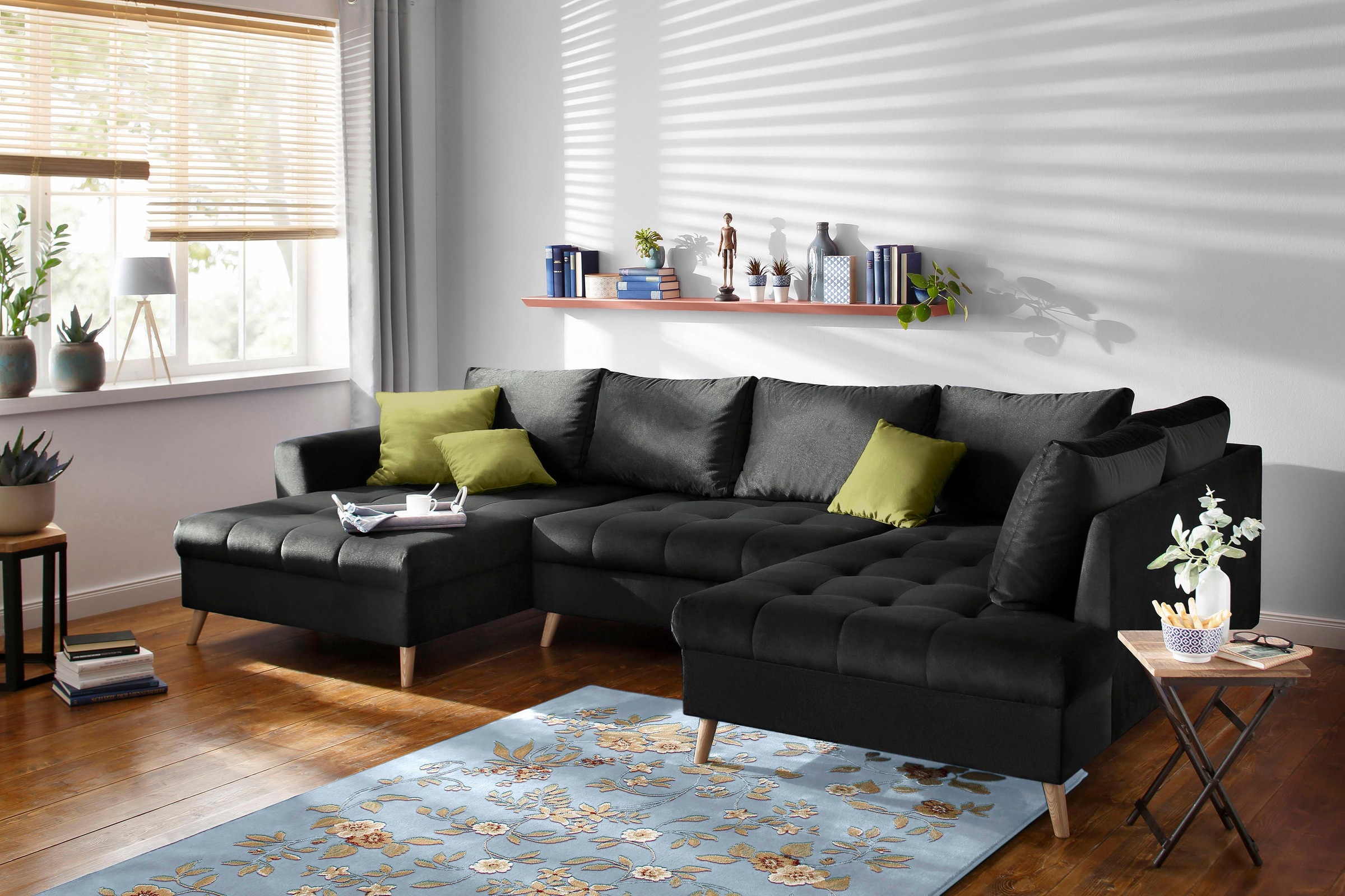 Image of Home affaire Wohnlandschaft »Penelope«, mit feiner Steppung im Sitzbereich und losen Kissen bei Ackermann Versand Schweiz