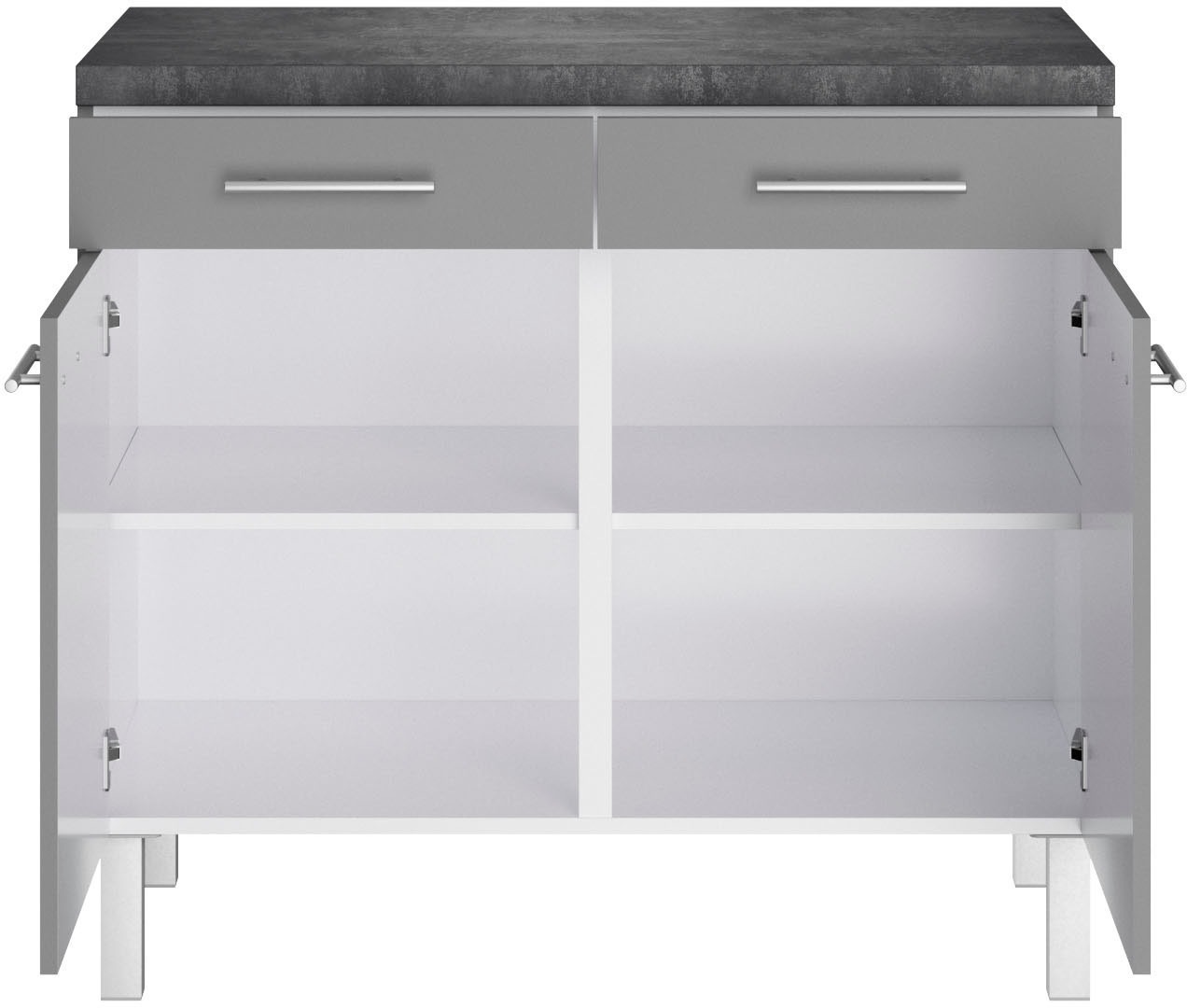 OPTIFIT Unterschrank, Breite 100 cm, 2 Türen, 2 Schubkästen