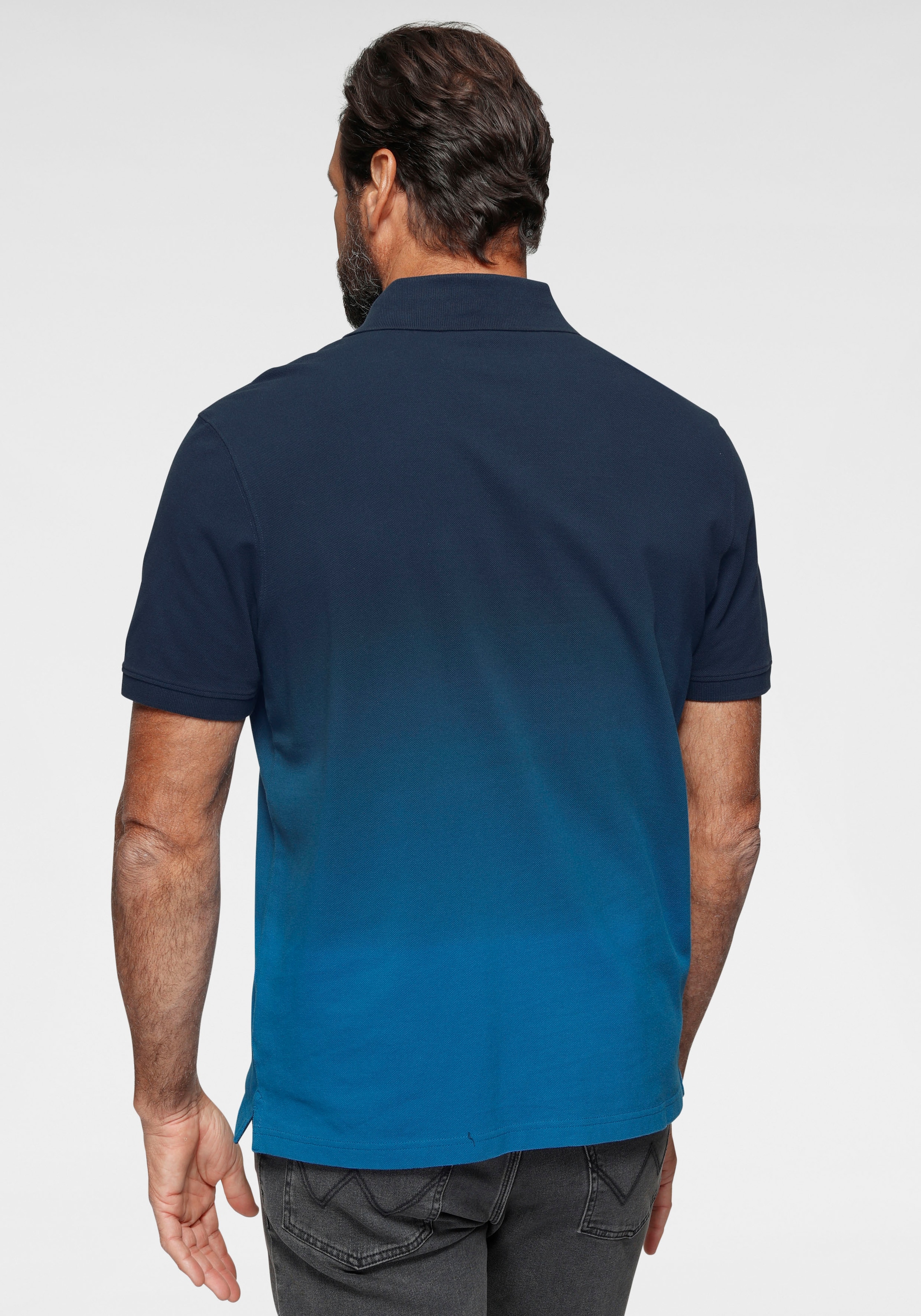 Man\'s World Farbverlauf Poloshirt, versandkostenfrei mit auf