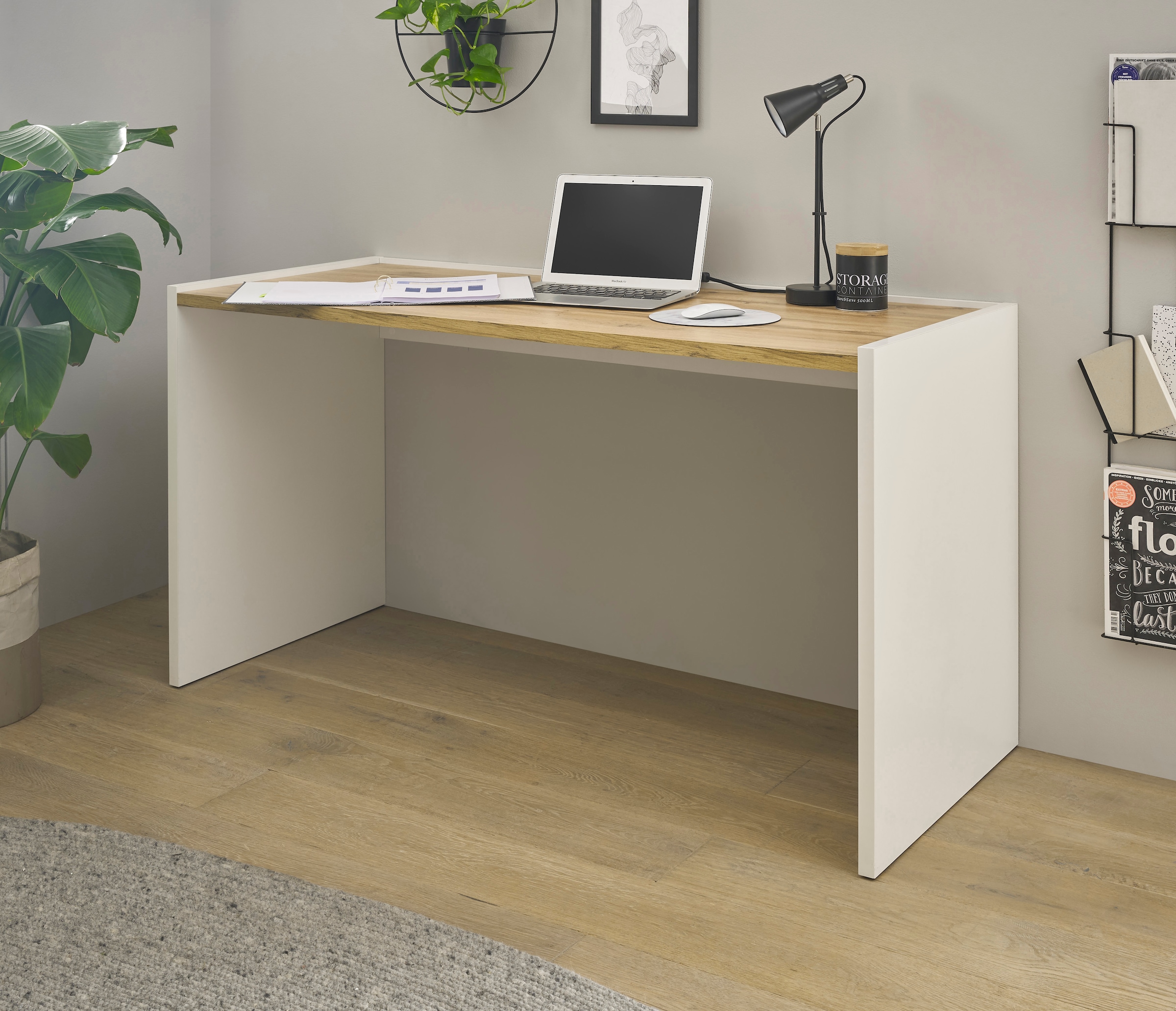 INOSIGN Schreibtisch »CiTY/GiRON«, zeitlos moderner Computertisch, wohnliches Home Office, Breite 143 cm