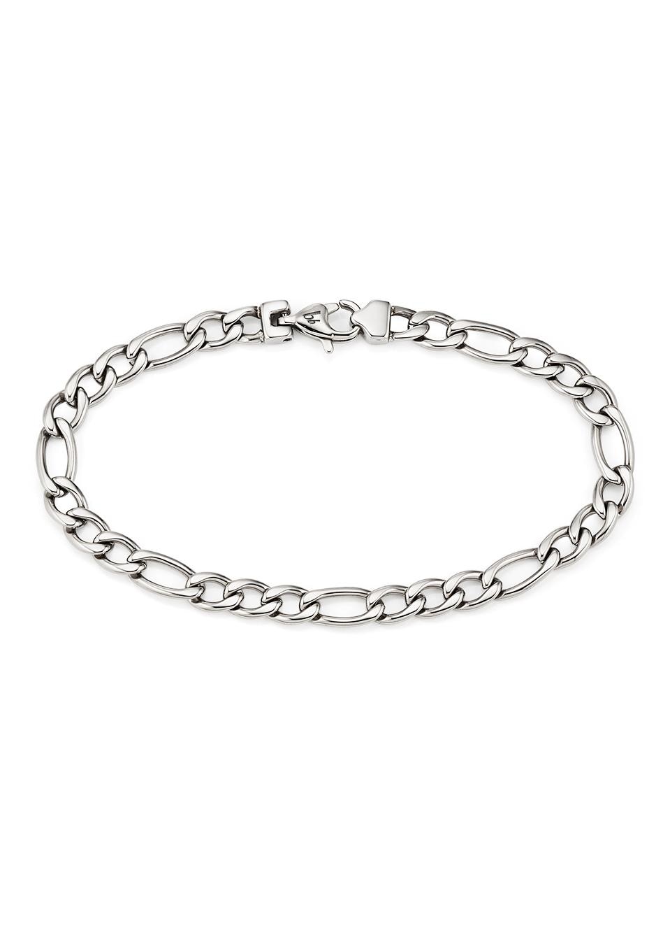 Image of Bruno Banani Edelstahlarmband "Schmuck Geschenk Armkette Figarokette breit Silber"