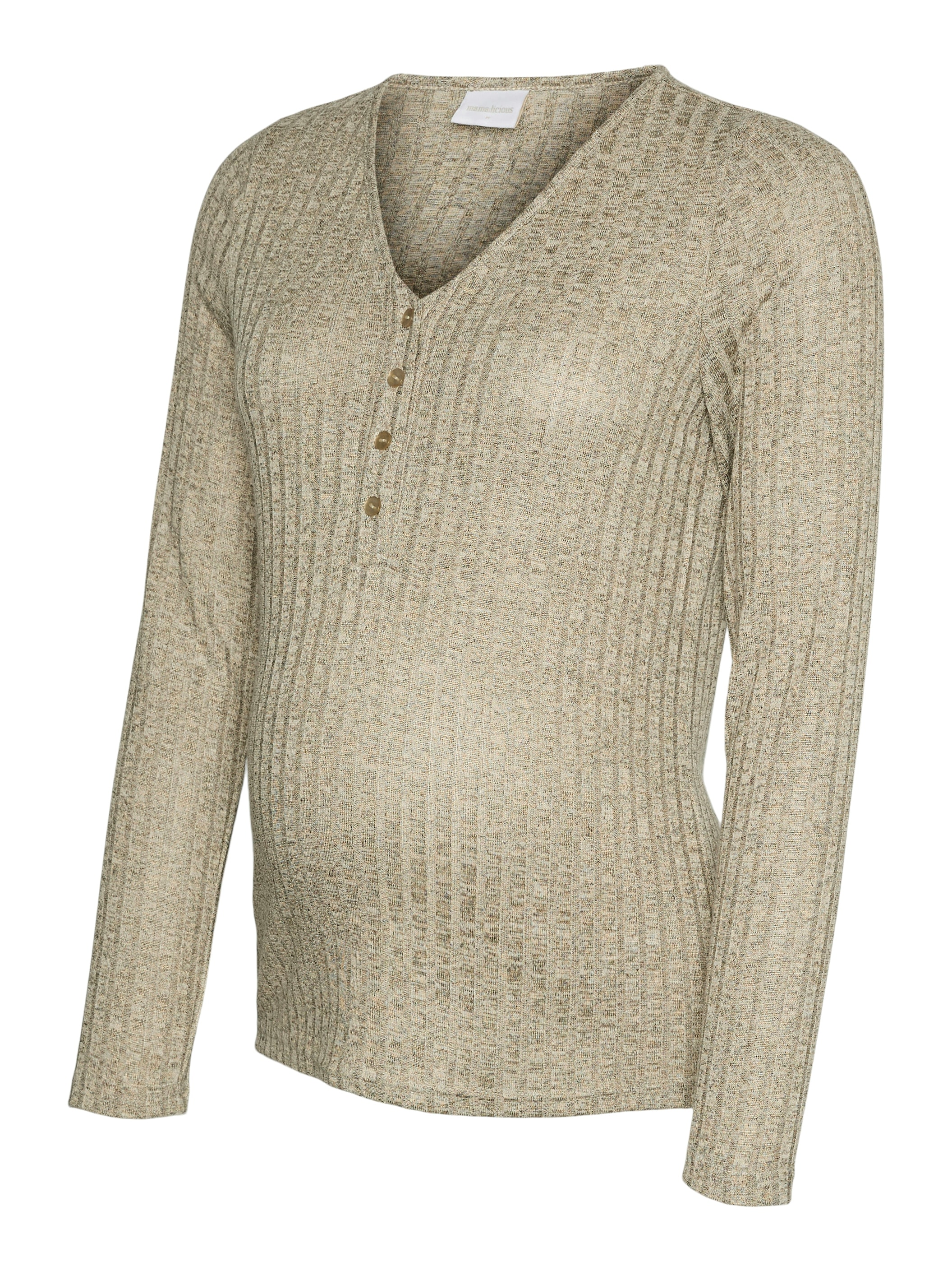 Mamalicious T-shirt de grossesse »MLPAMMIE LIA LS JRS TOP 2F NOOS« Materialmix, eng anliegend