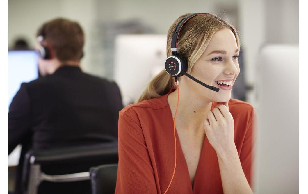 Jabra Headset »Evolve 40 Duo MS USB-«, Noise-Cancelling