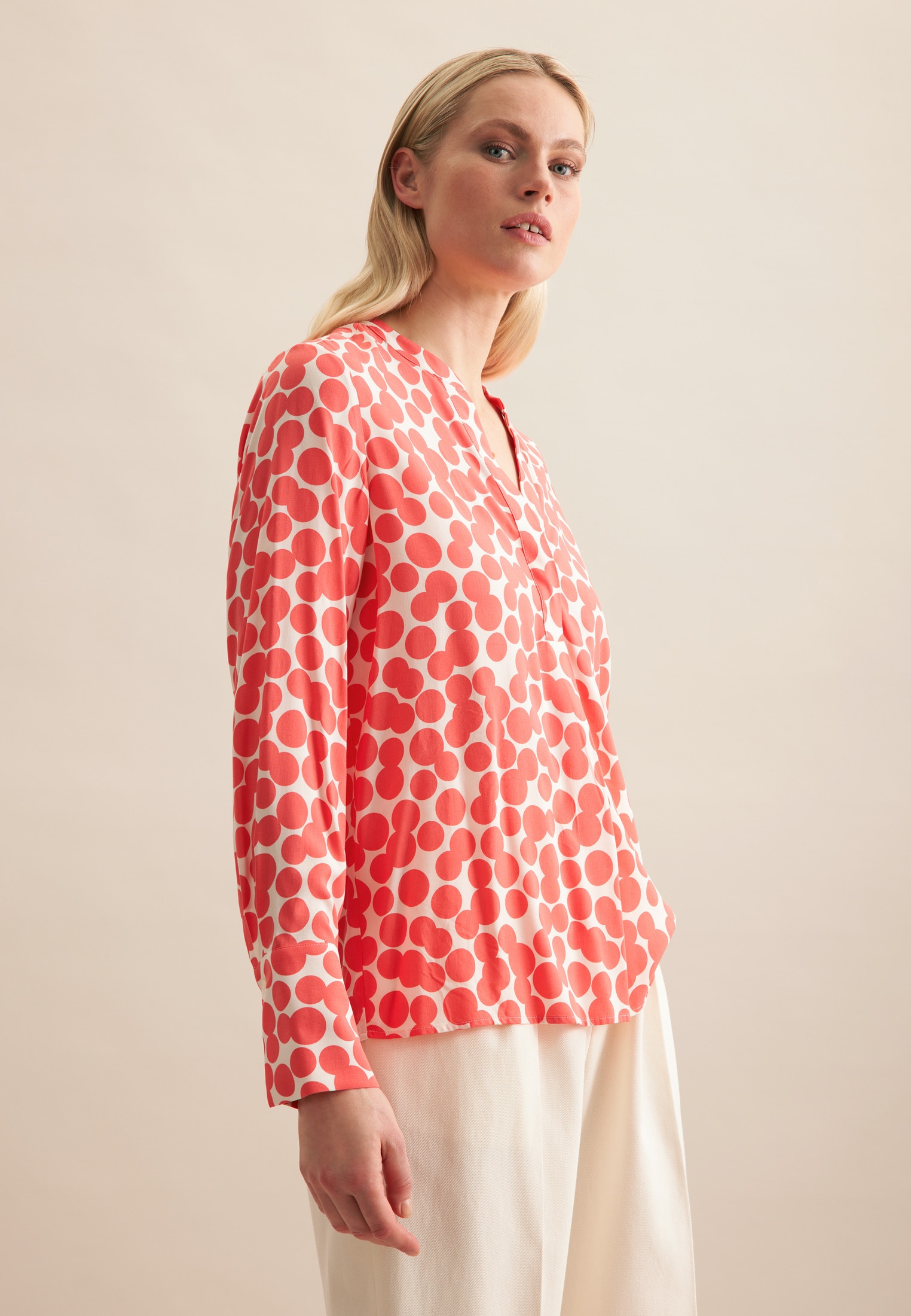 Image of seidensticker Klassische Bluse "Schwarze Rose" Tunika Punkte