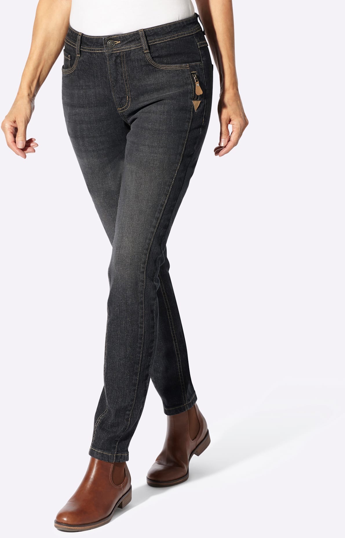 Casual Looks 5-Pocket-Jeans 1