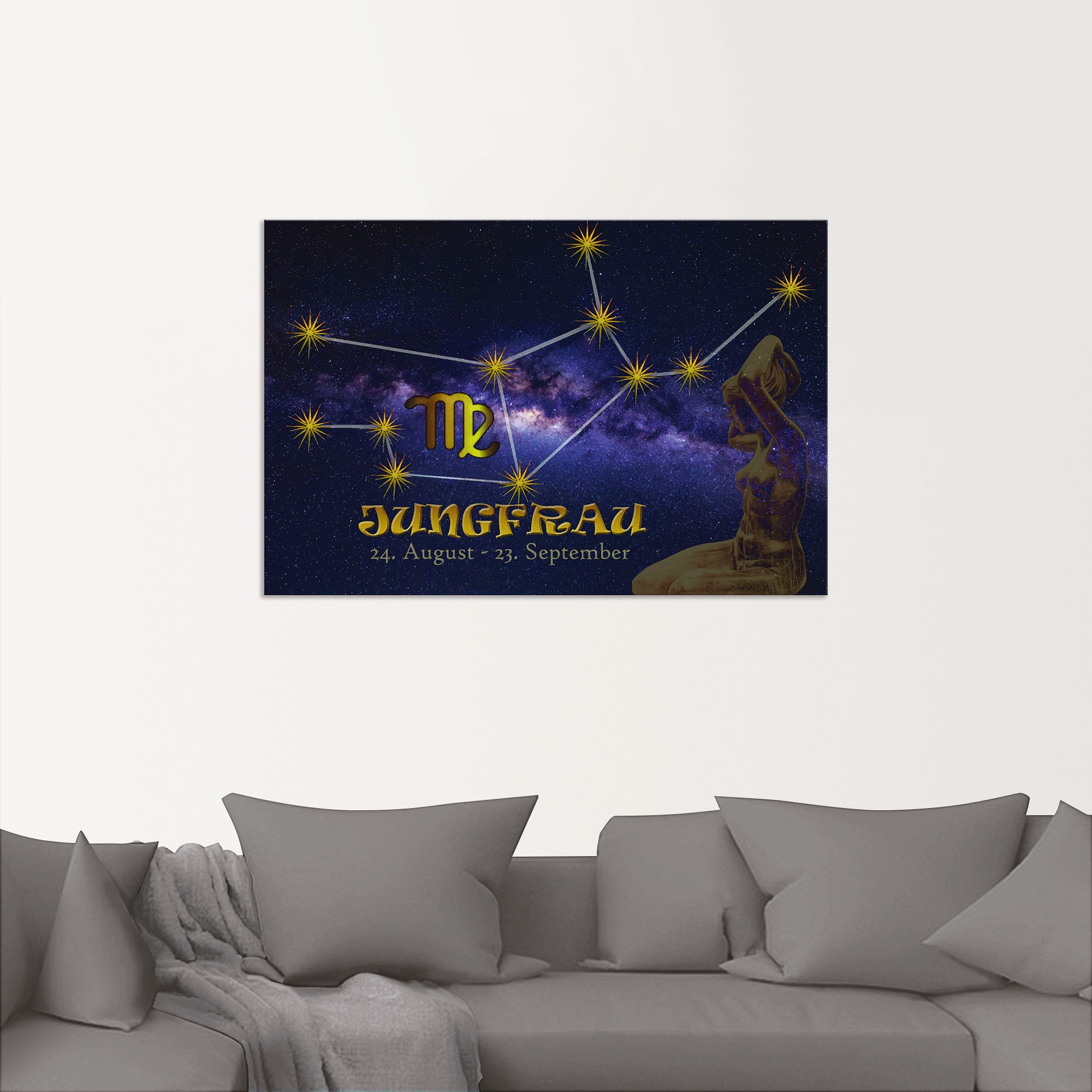 Artland Wandbild »Sternzeichen - Jungfrau«, Bilder von Sternzeichen, (1 St.), als Alubild, Outdoorbild, Poster in verschied. Grössen