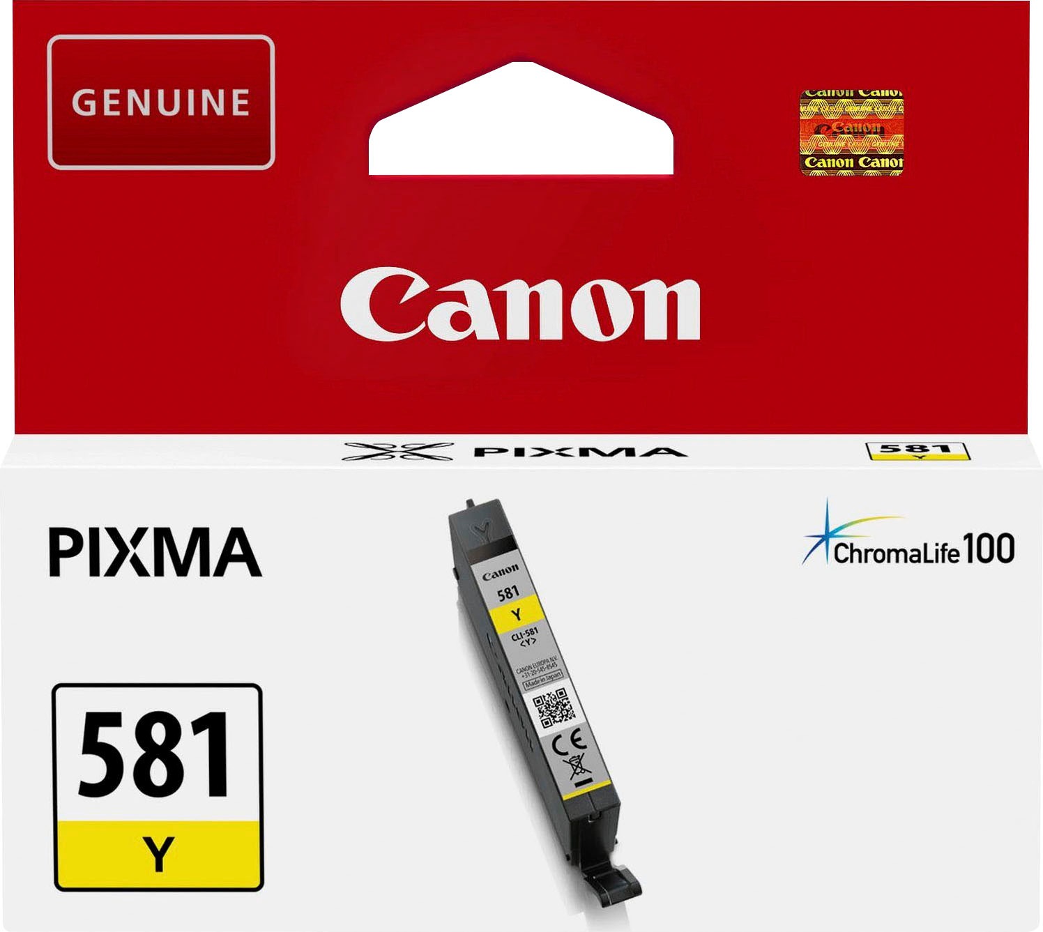 Canon Tintenpatrone »INK CLI-581 Y«, (Packung), original Druckerpatrone 581 gelb/yellow