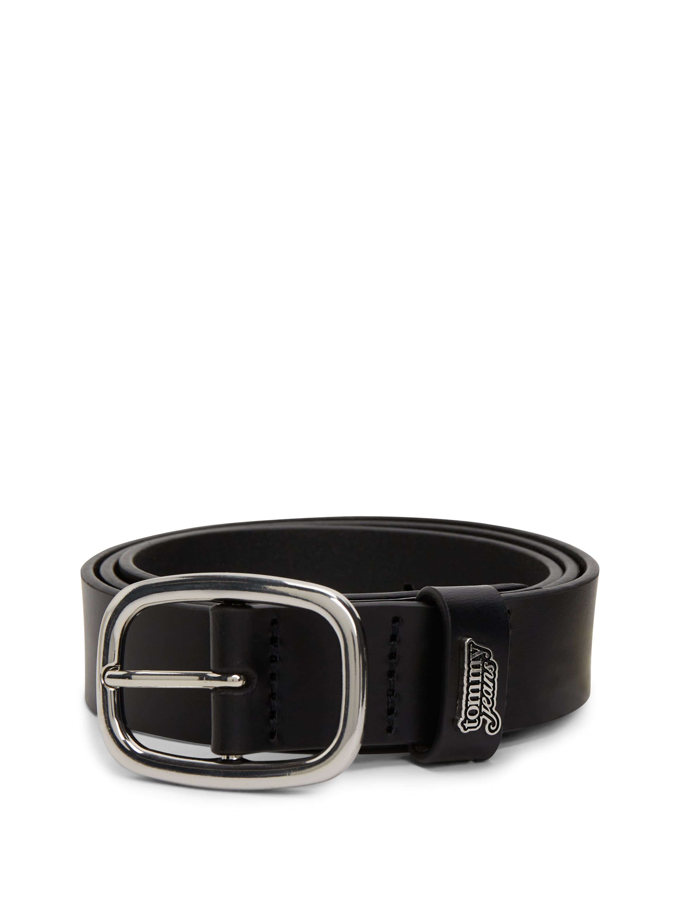 Tommy Jeans Ledergürtel »TJW OVAL 3.0 BUCKLE« Grössenverstellbar mit Logodetail
