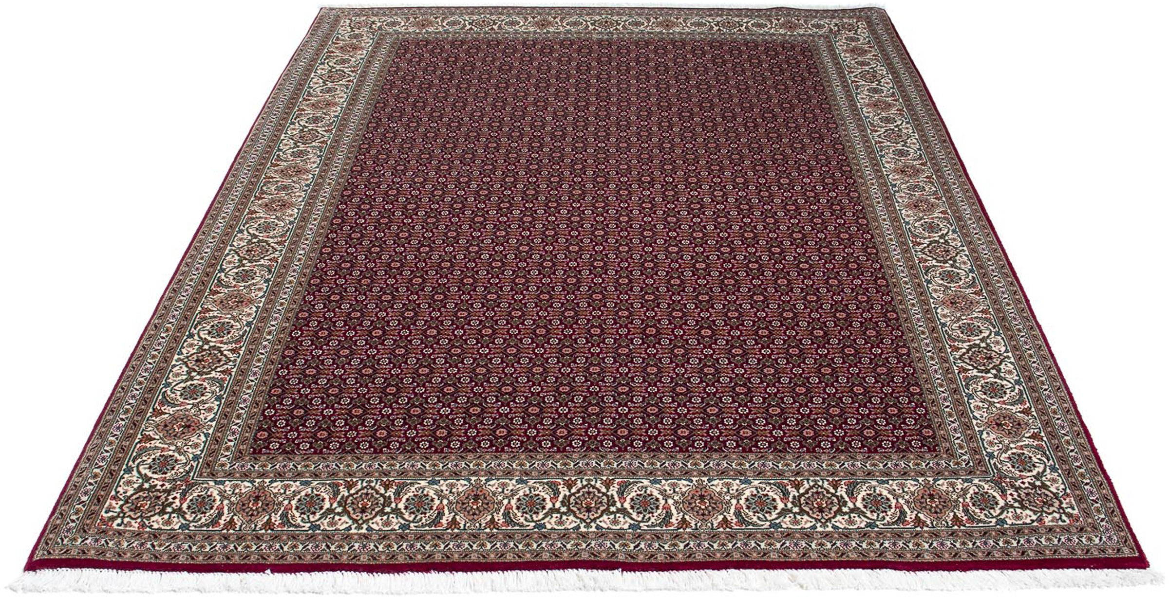 Image of morgenland Orientteppich »Perser - Täbriz - 202 x 151 cm - dunkelrot«, rechteckig, 10 mm Höhe, Wohnzimmer, Handgeknüpft, Einzelstück mit Zertifikat bei Ackermann Versand Schweiz