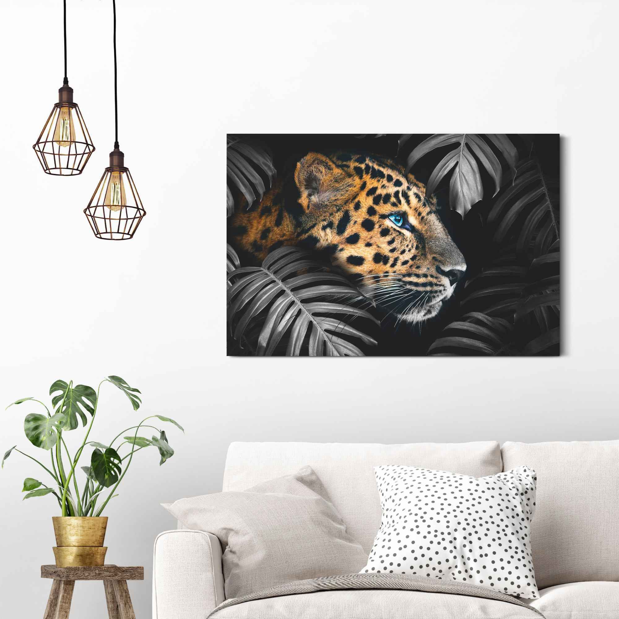 Leopard (1 »Wandbild - Jungle St.) Wandbild Leopard, Pflanze Reinders! - Tiermotiv«,