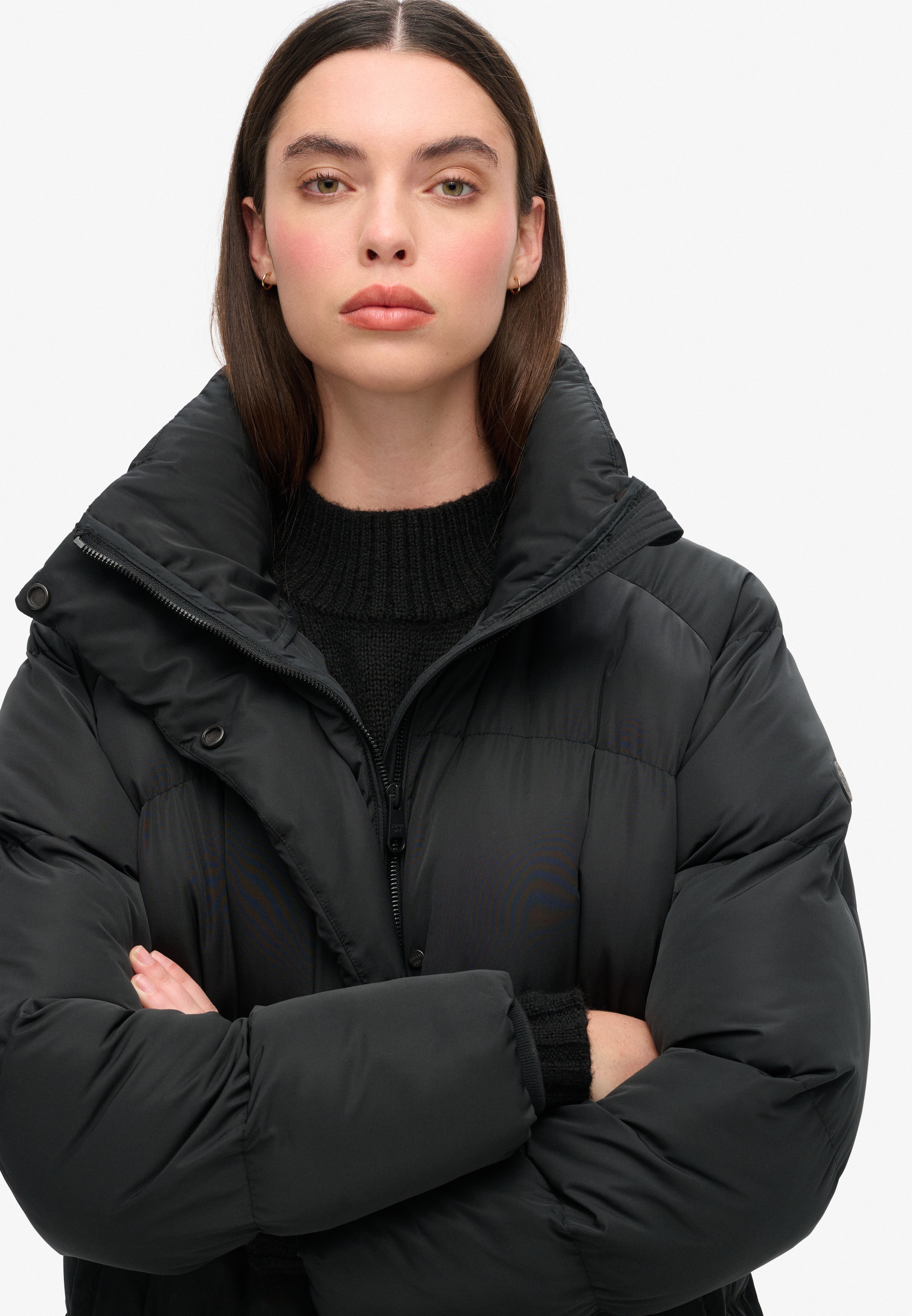 Superdry Veste matelassée »MAXI LONGLINE PUFFER JACKET« mit Kapuze