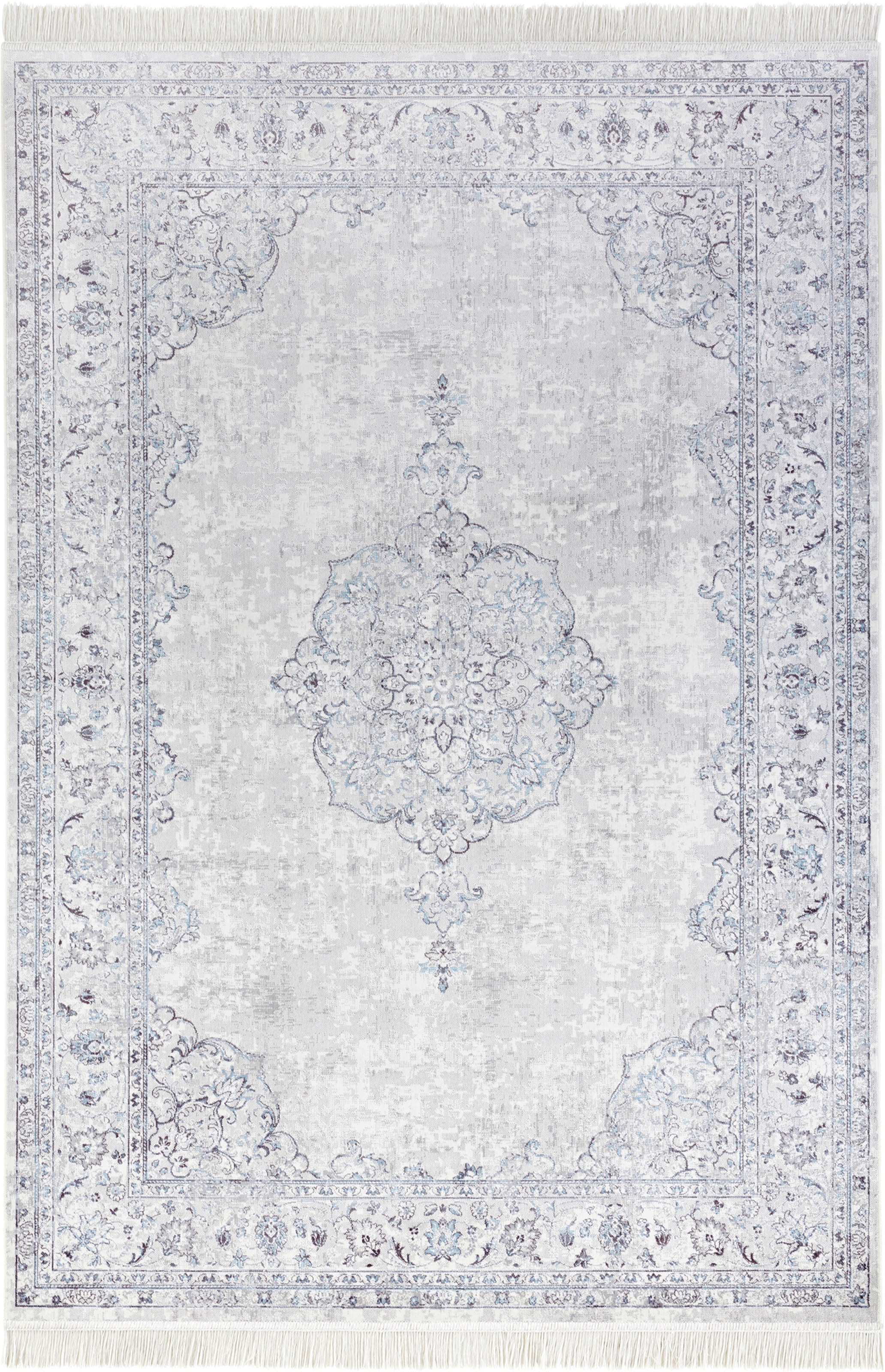 HANSE Home Teppich »Orient Vintage Medaillon«, rechteckig, 5 mm Höhe, Orientalisch mit Fransen, Orient, Wohnzimmer, Schlafzimmer, Esszimmer