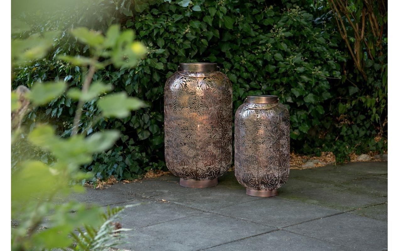 STT Laterne »Antic Grand Jungle Bronze« Dekorative Solar-Laterne aus Metall für Drinnen und Draussen