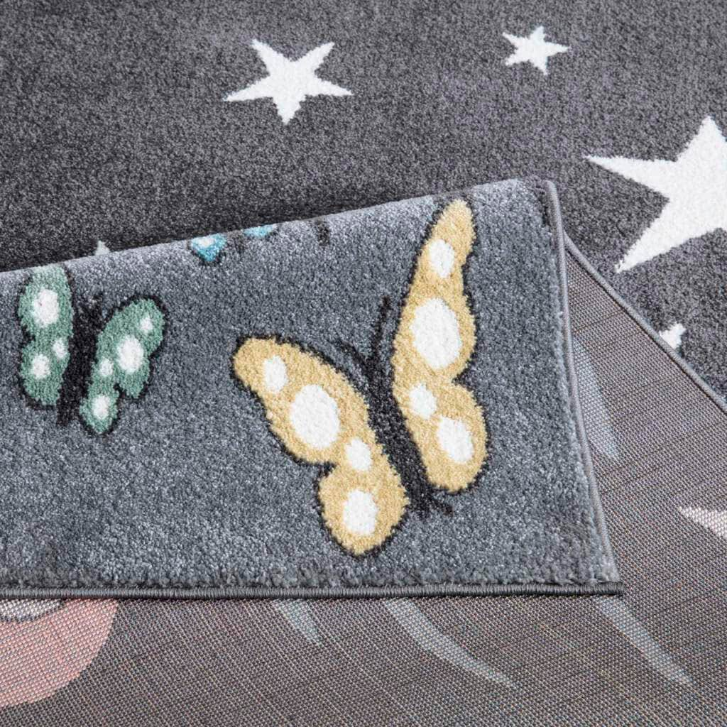 Carpet City Kinderteppich »ANIME916«, rechteckig, Kinderzimmer Teppich Modern mit Mond, Blumen, Wolken, Creme, Multi