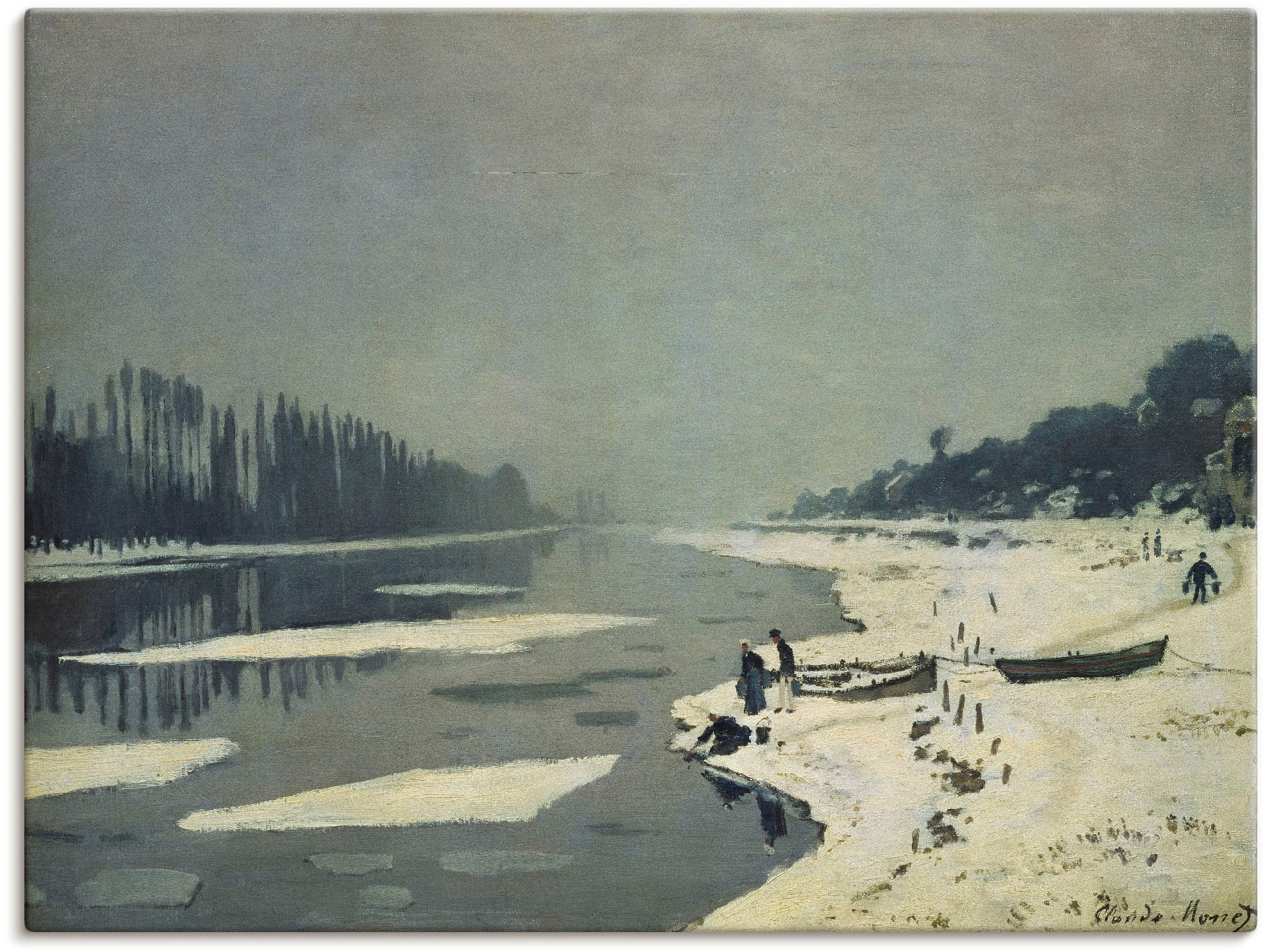 Image of Artland Wandbild »Eisgang auf der Seine bei Bougival«, Gewässer, (1 St.), in vielen Grössen & Produktarten -Leinwandbild, Poster, Wandaufkleber / Wandtattoo auch für Badezimmer geeignet bei Ackermann Versand Schweiz