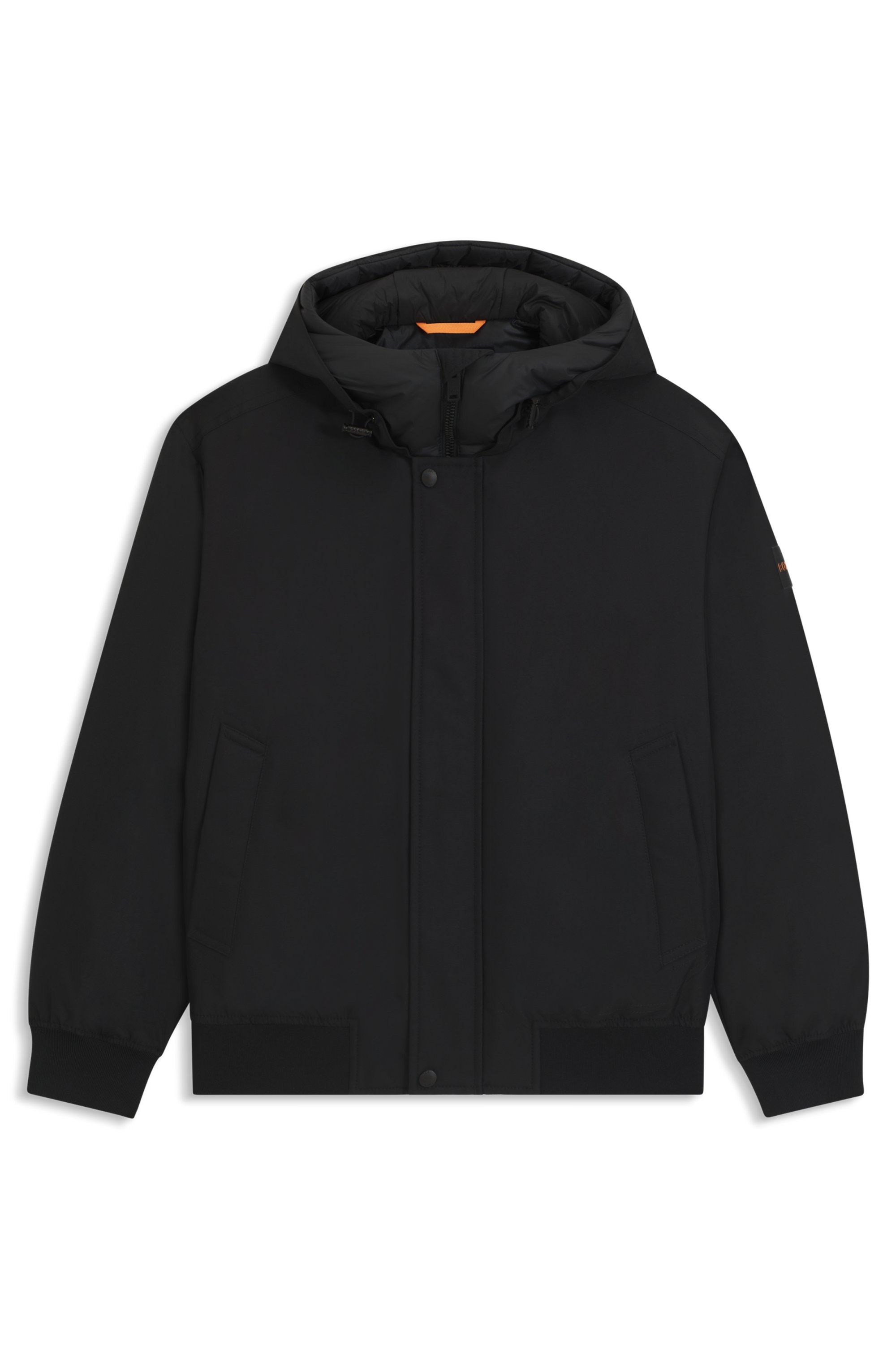 BOSS ORANGE Blouson »Osis«, mit Kapuze, relaxed fit, mit wattierter Kapuze, verdeckter Reissverschluss
