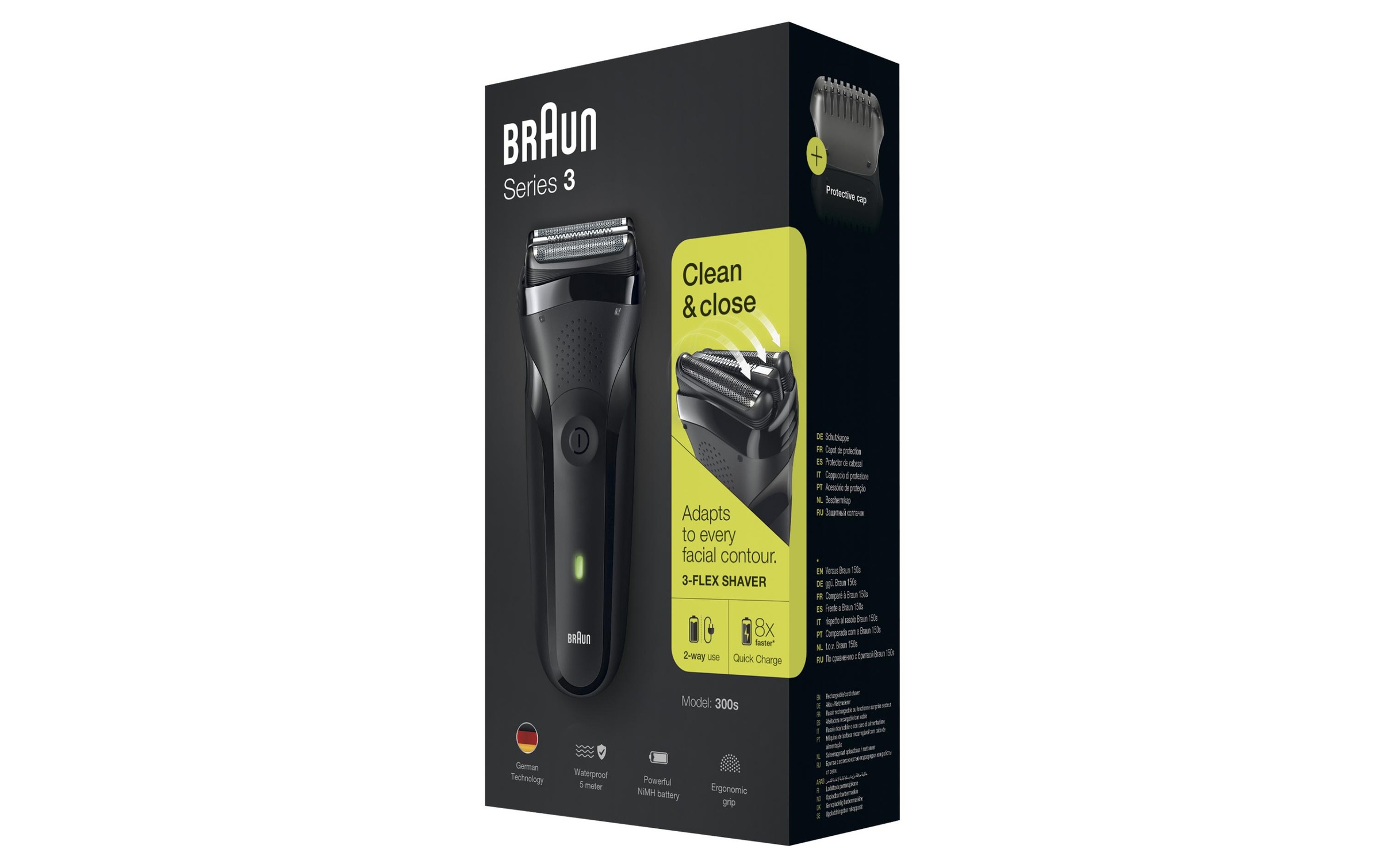 Braun Elektrorasierer »Series 3 300s«, 2 St. Aufsätze