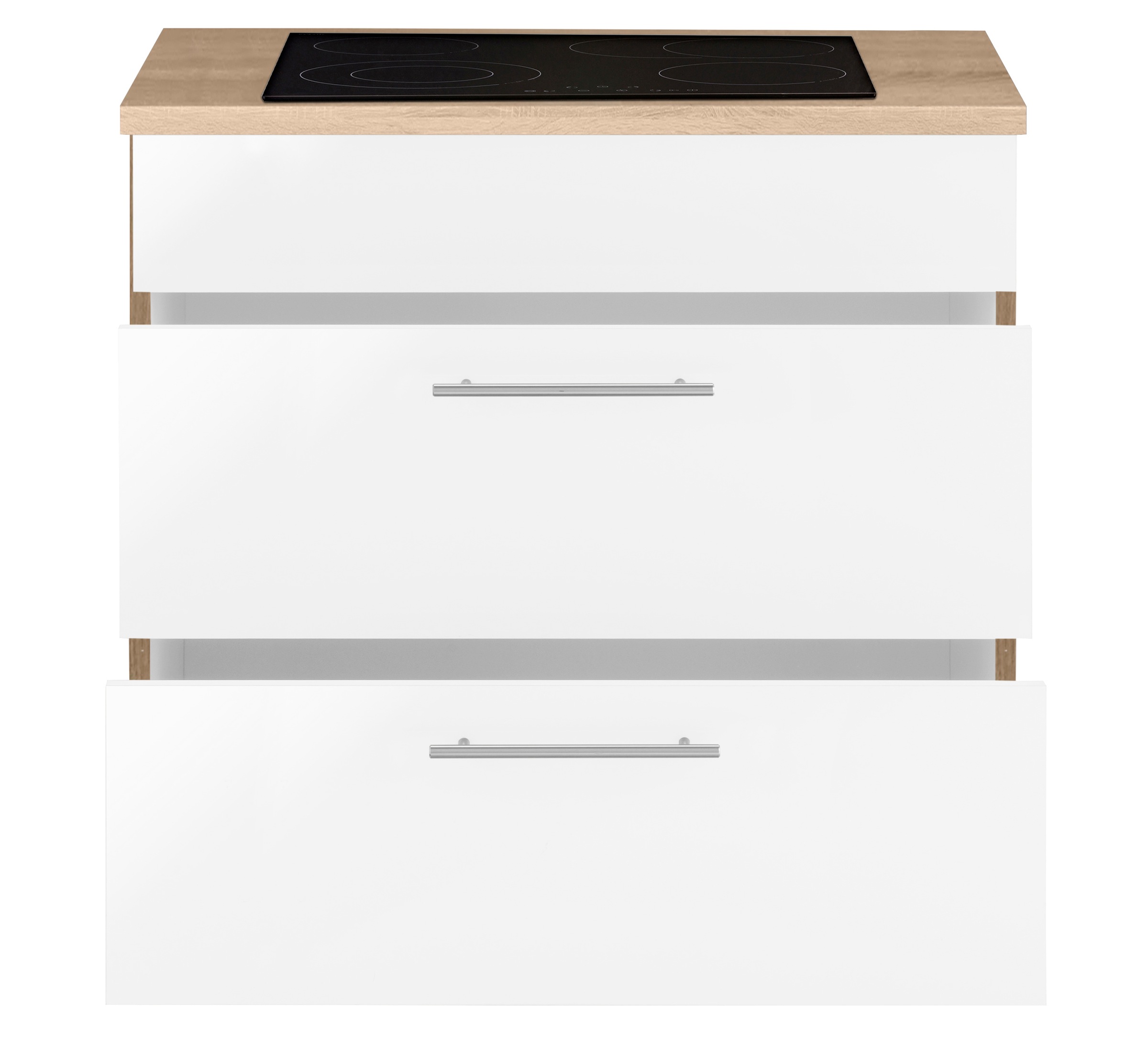 wiho Küchen Armoire d'encastrement pour table de cuisson »Cali« 90 cm breit