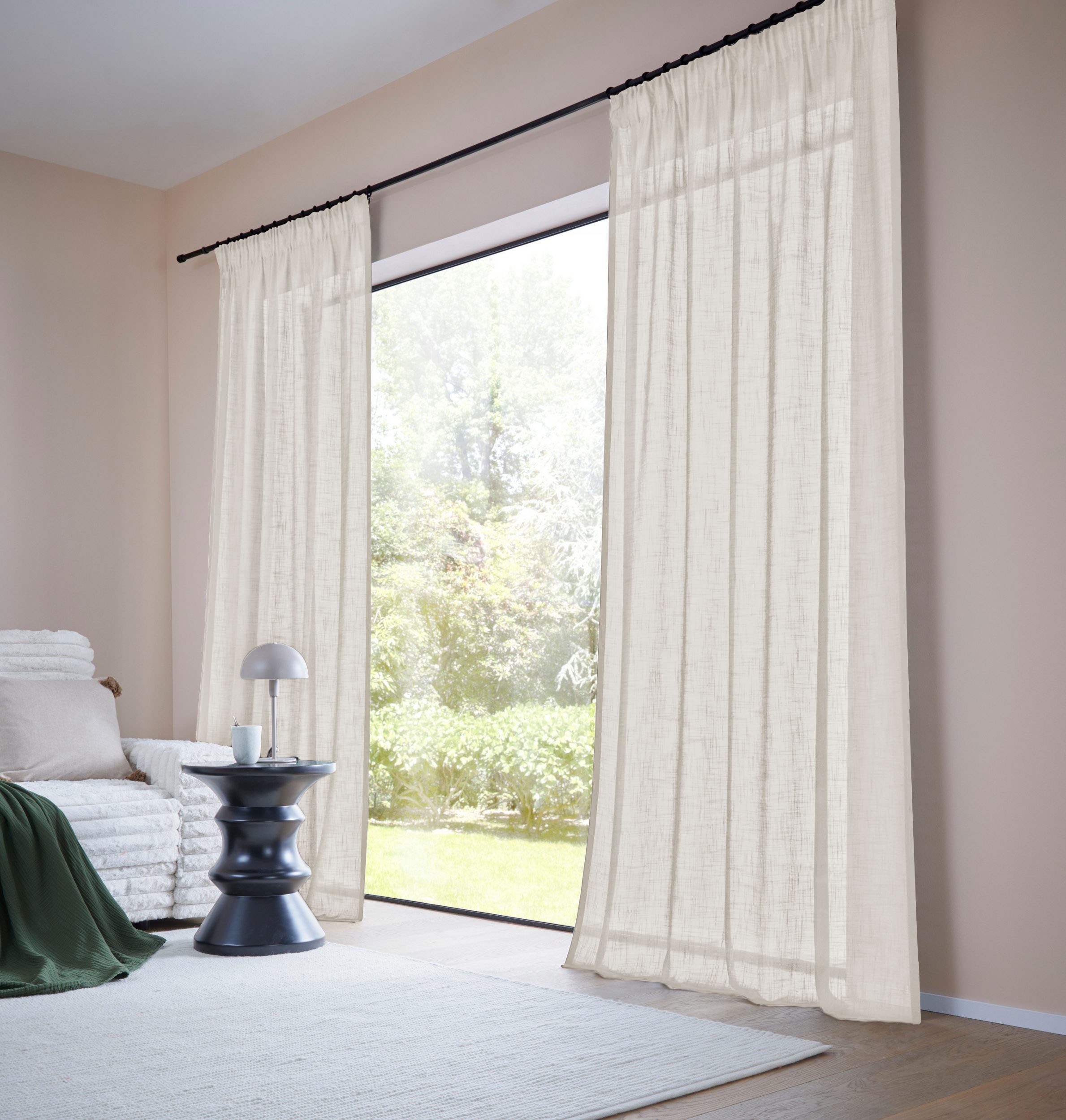 LeGer Home by Lena Gercke Gardine »Marusha«, (1 St.), 1 Schal, Leinenoptik, gewebt, verschiedene Grössen