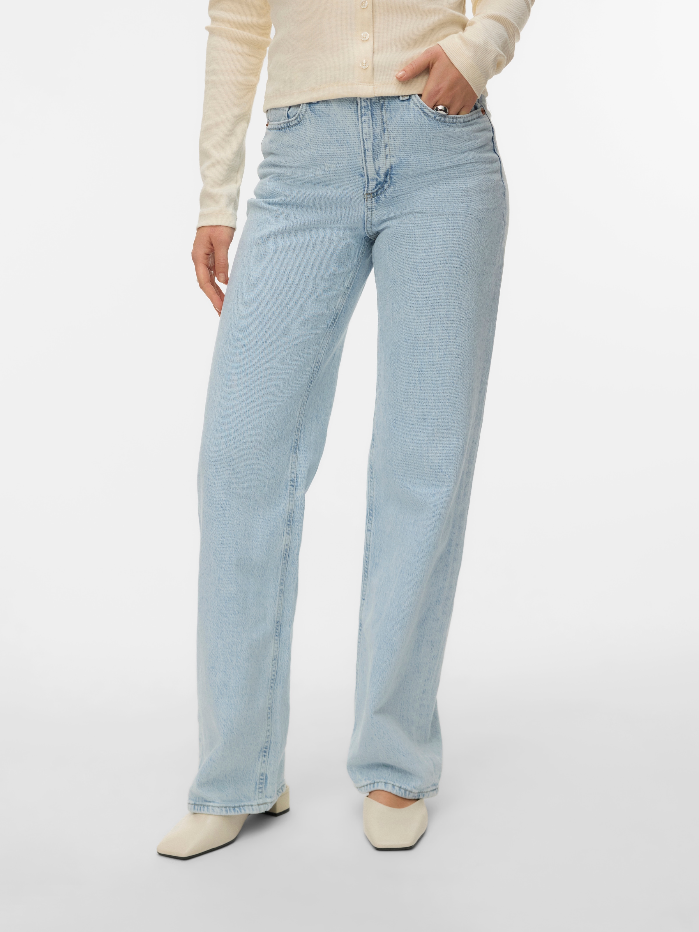 Image of Vero Moda High-waist-Jeans "VMTESSA HR WIDE JEANS RA3052 GA NOOS"