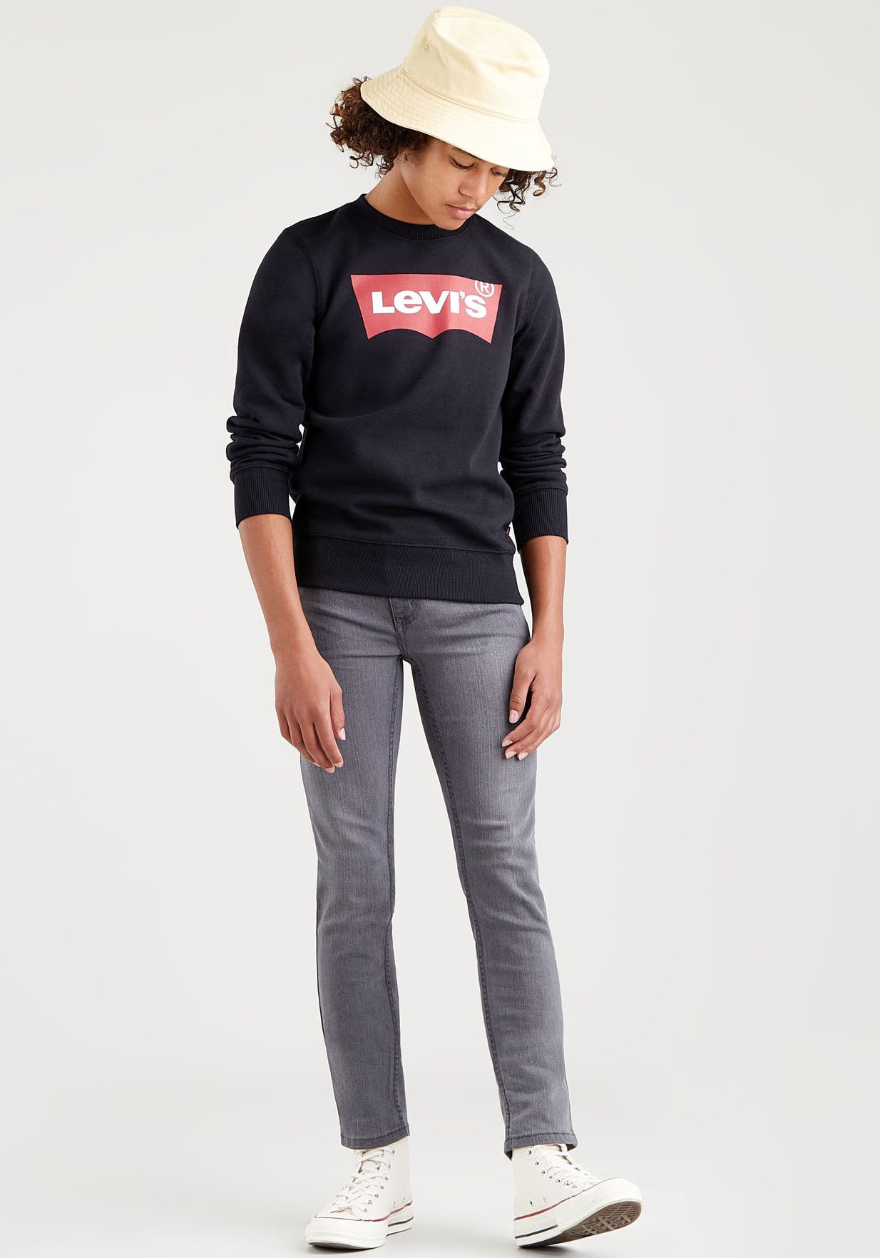 Levi's® Kids Sweatshirt »LVB LVB FRENCH TERRY BATWING«, mit grossem Logo
