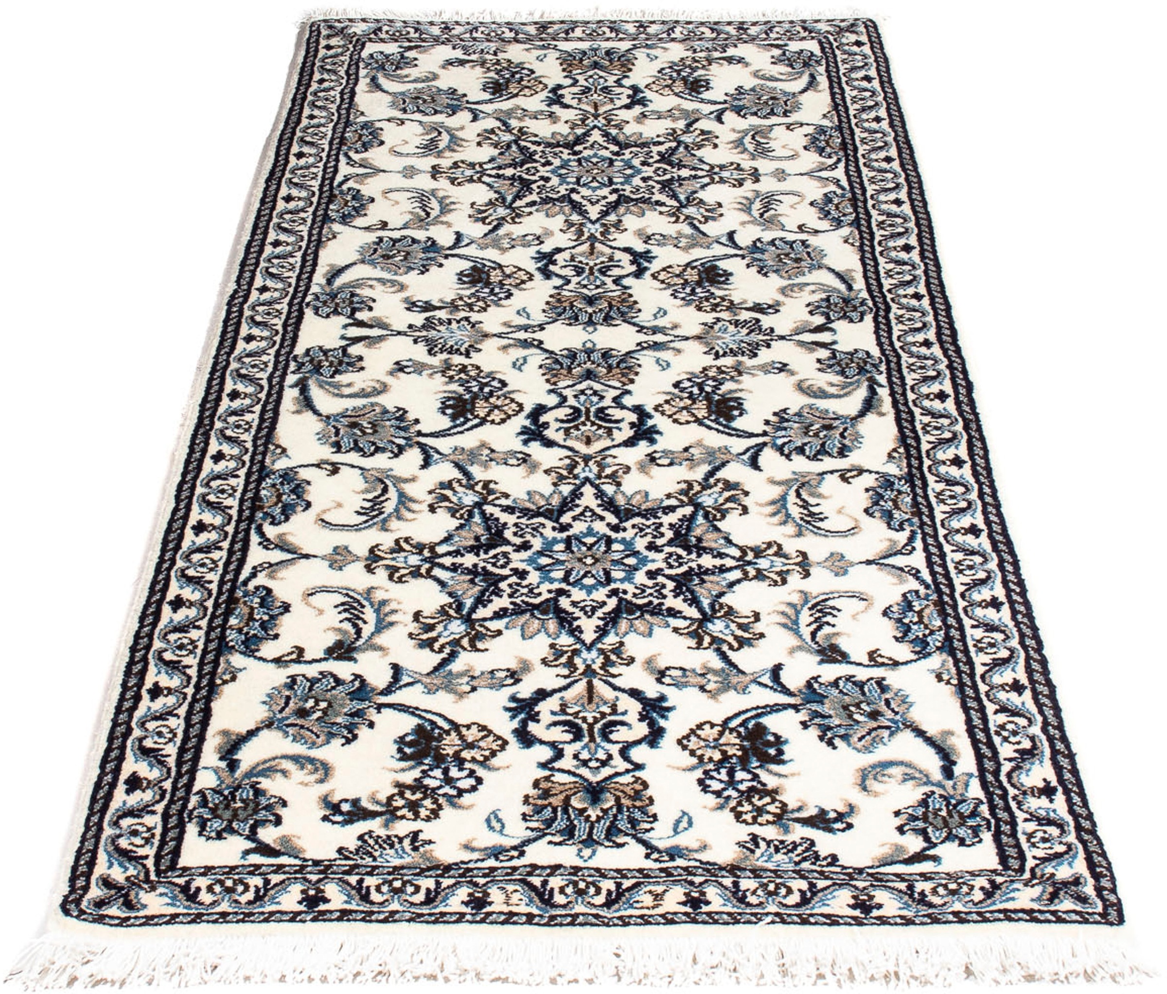 Image of morgenland Orientteppich »Perser - Nain - 192 x 76 cm - beige«, rechteckig, 12 mm Höhe, Wohnzimmer, Handgeknüpft, Einzelstück mit Zertifikat bei Ackermann Versand Schweiz