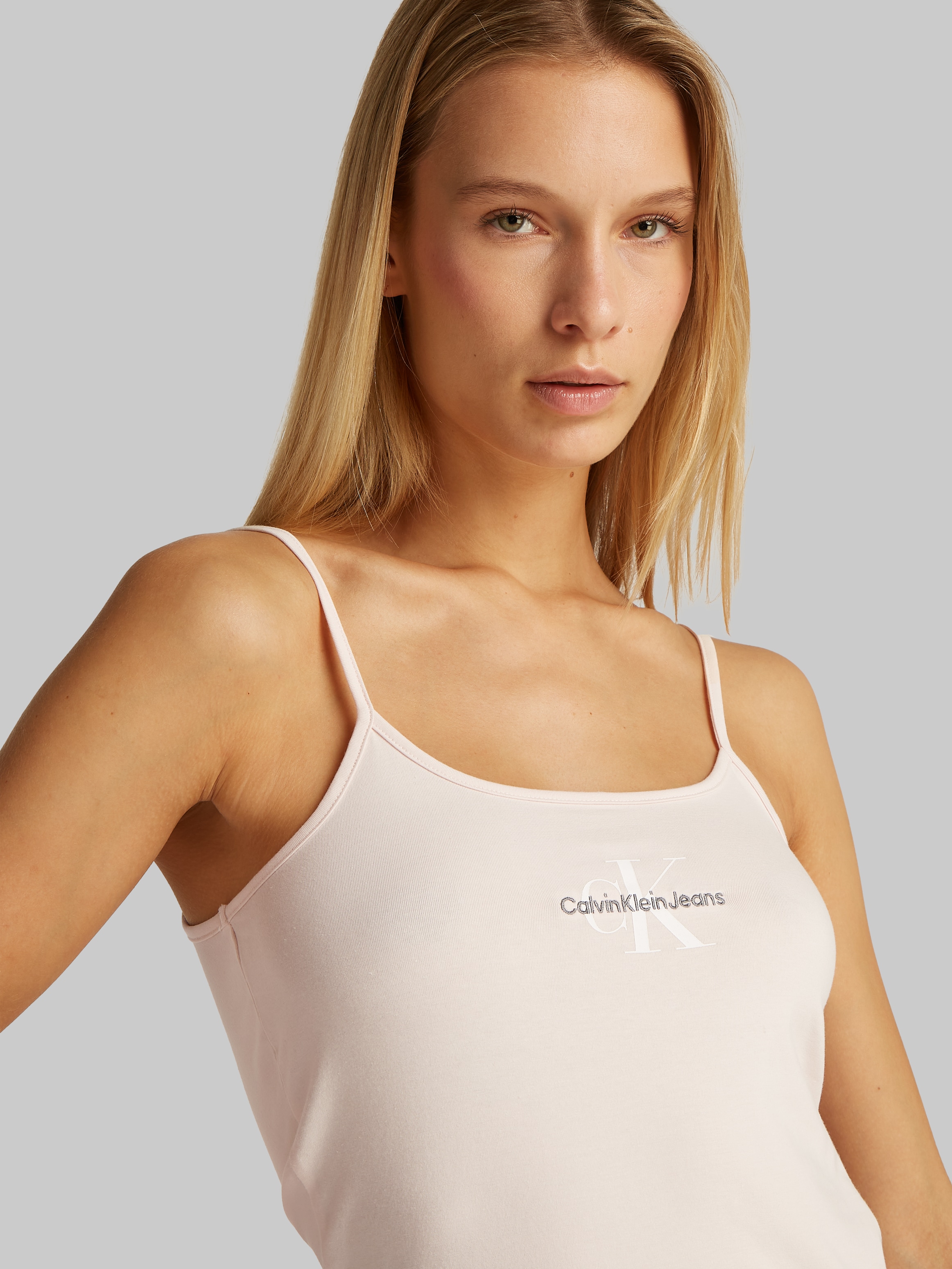 Calvin Klein Jeans T-Shirt »MONOLOGO STRAPPY TANK TOP«, mit Logomarkenpatch