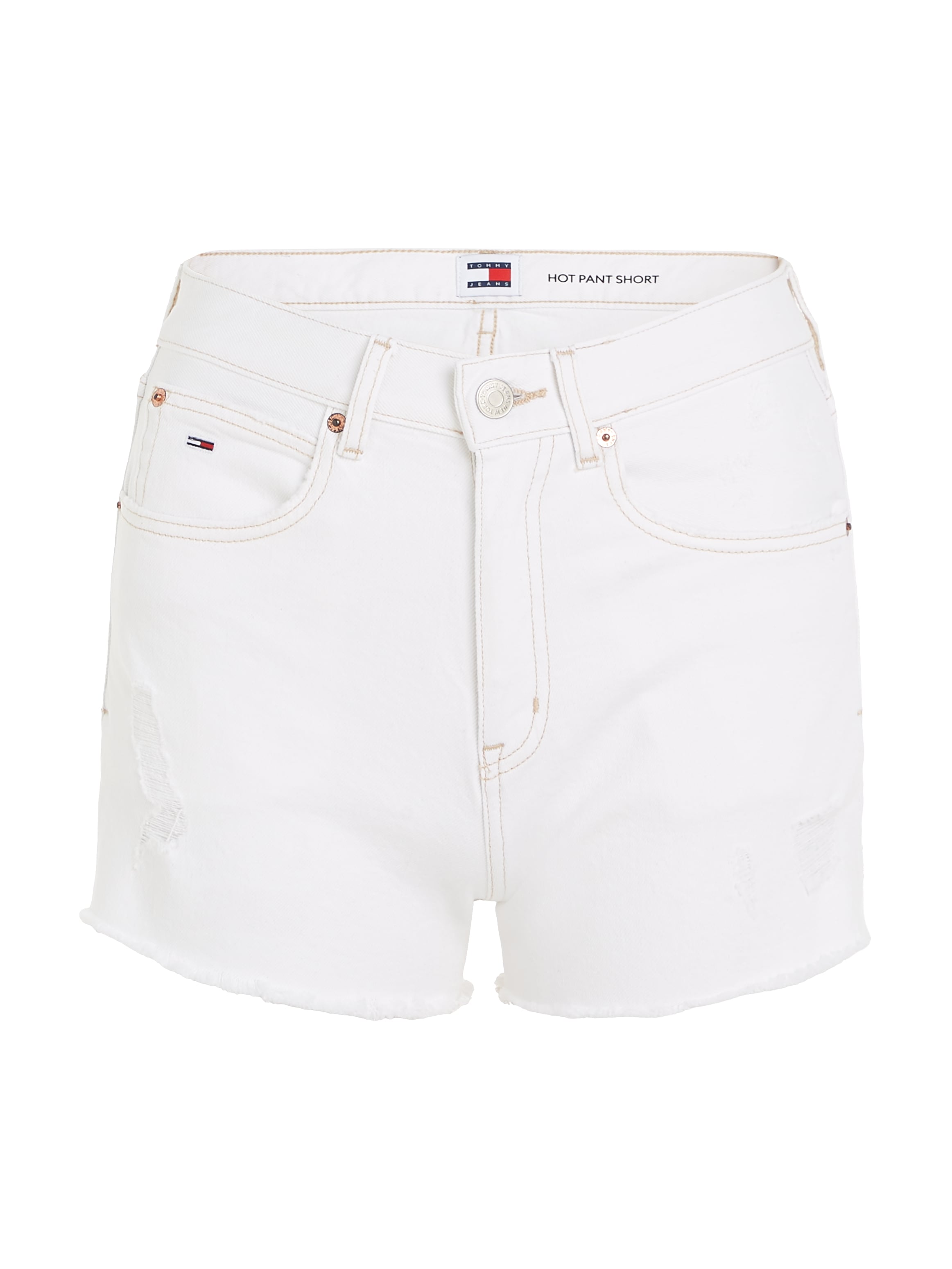Tommy Jeans Shorts »HOT PANT BH0199«, mit Destroyed Effekten & ausgefranstem Saum