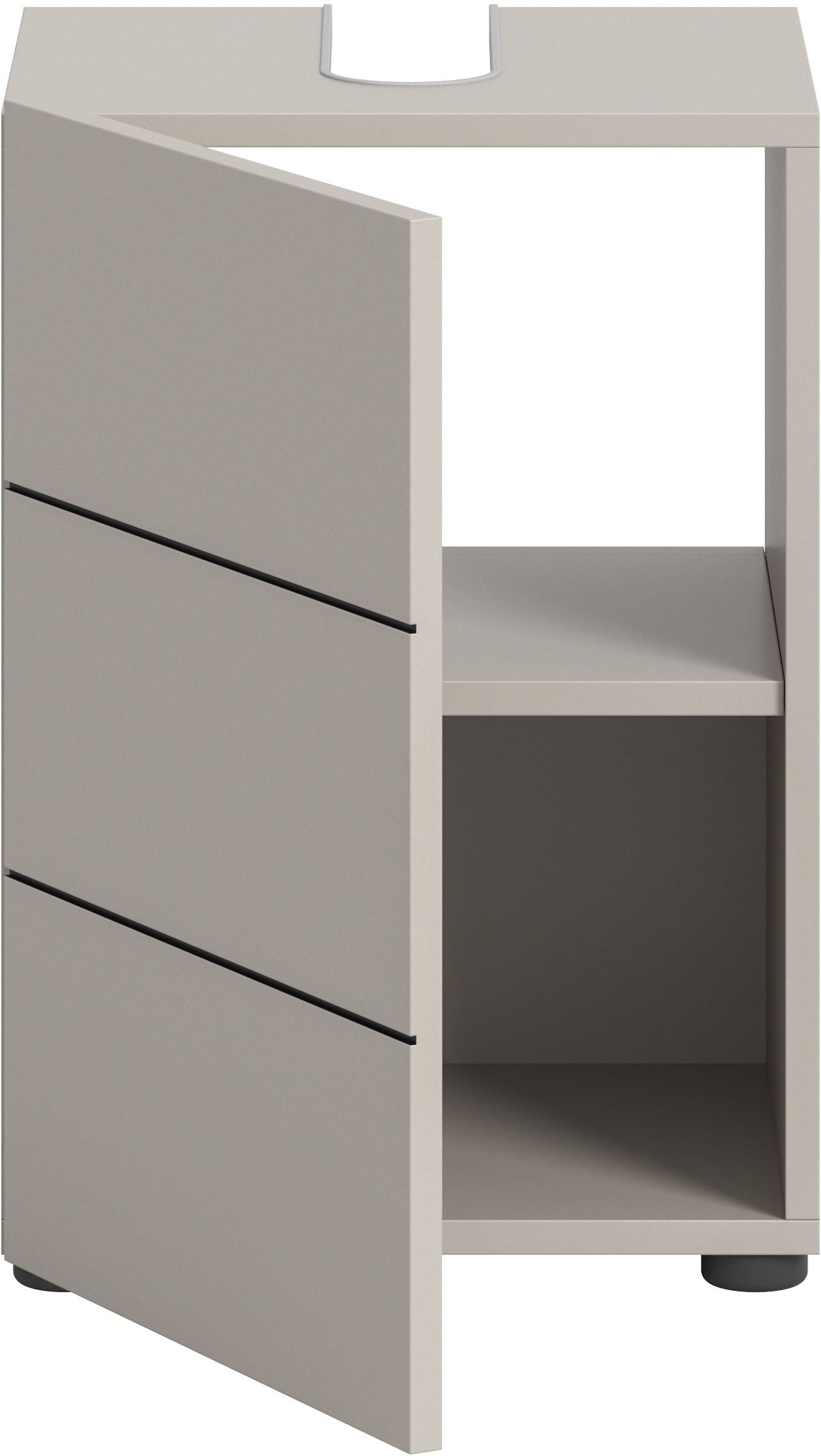 welltime Waschbeckenunterschrank »BIEL, Breite: 38 cm, 1 Tür, 2 Fächer, Siphonausschnitt« 1 Stk. tlg. Waschbeckenunterschrank, Unterschrank, WBU, Badezimmer, Bad