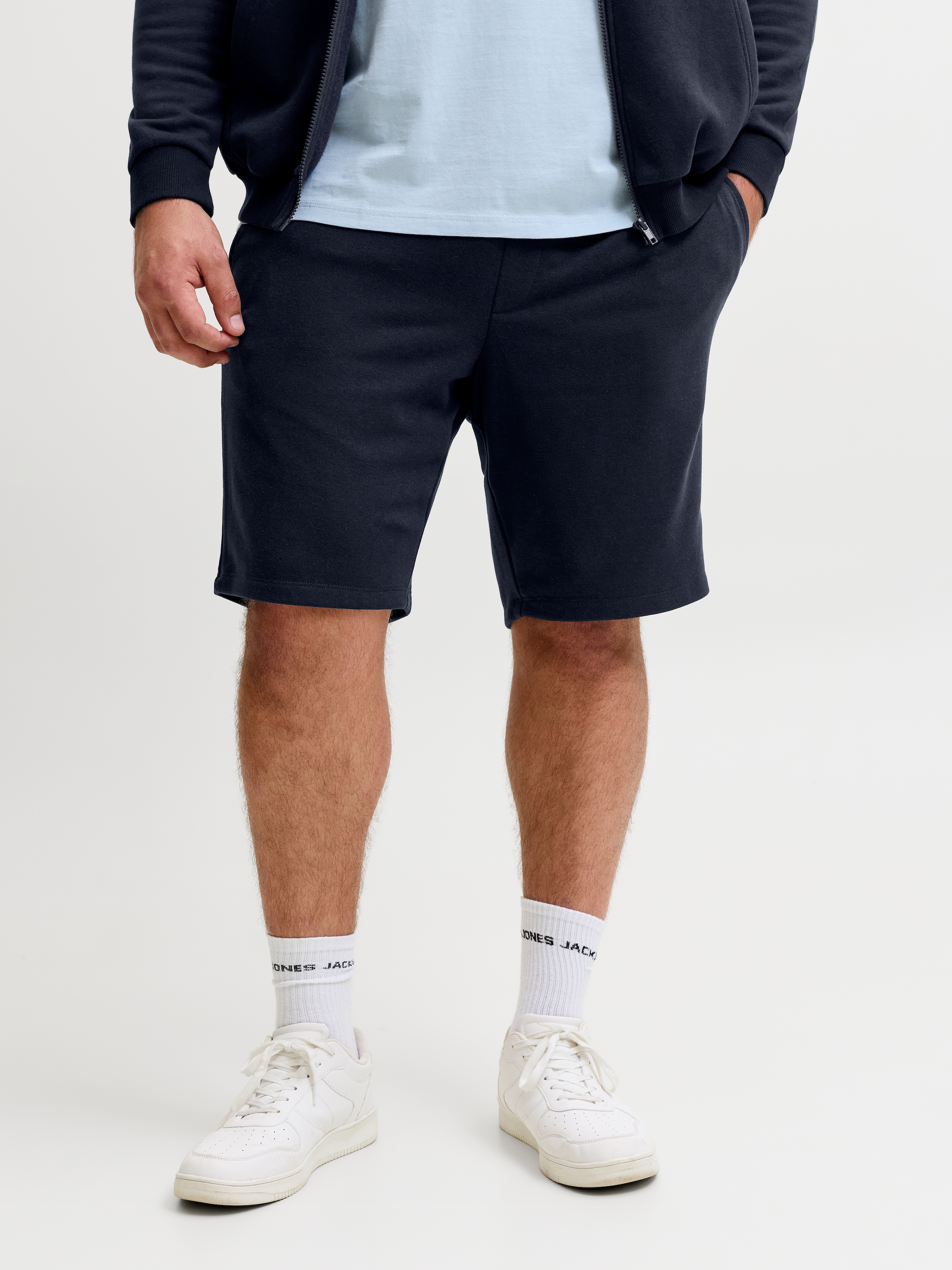 Image of Jack & Jones PlusSize Sweatshorts "JPSTGORDON BRADLEY SWEAT SHORTS MI PLS" Materialmix, normal geschnitten