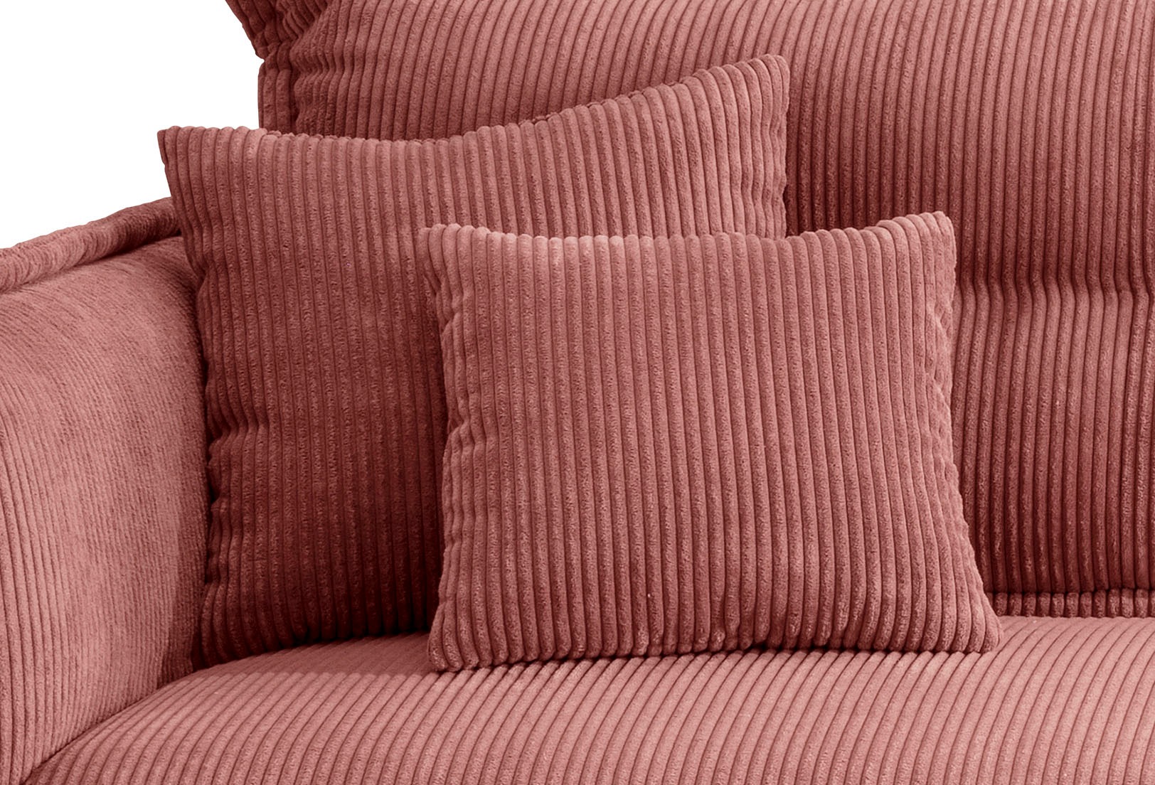 INOSIGN Ecksofa »Lazio modern und bequem, schmale Armlehnen, tolle Detailverarbeitung«, zwei verschiedene Fussfarben wählbar
