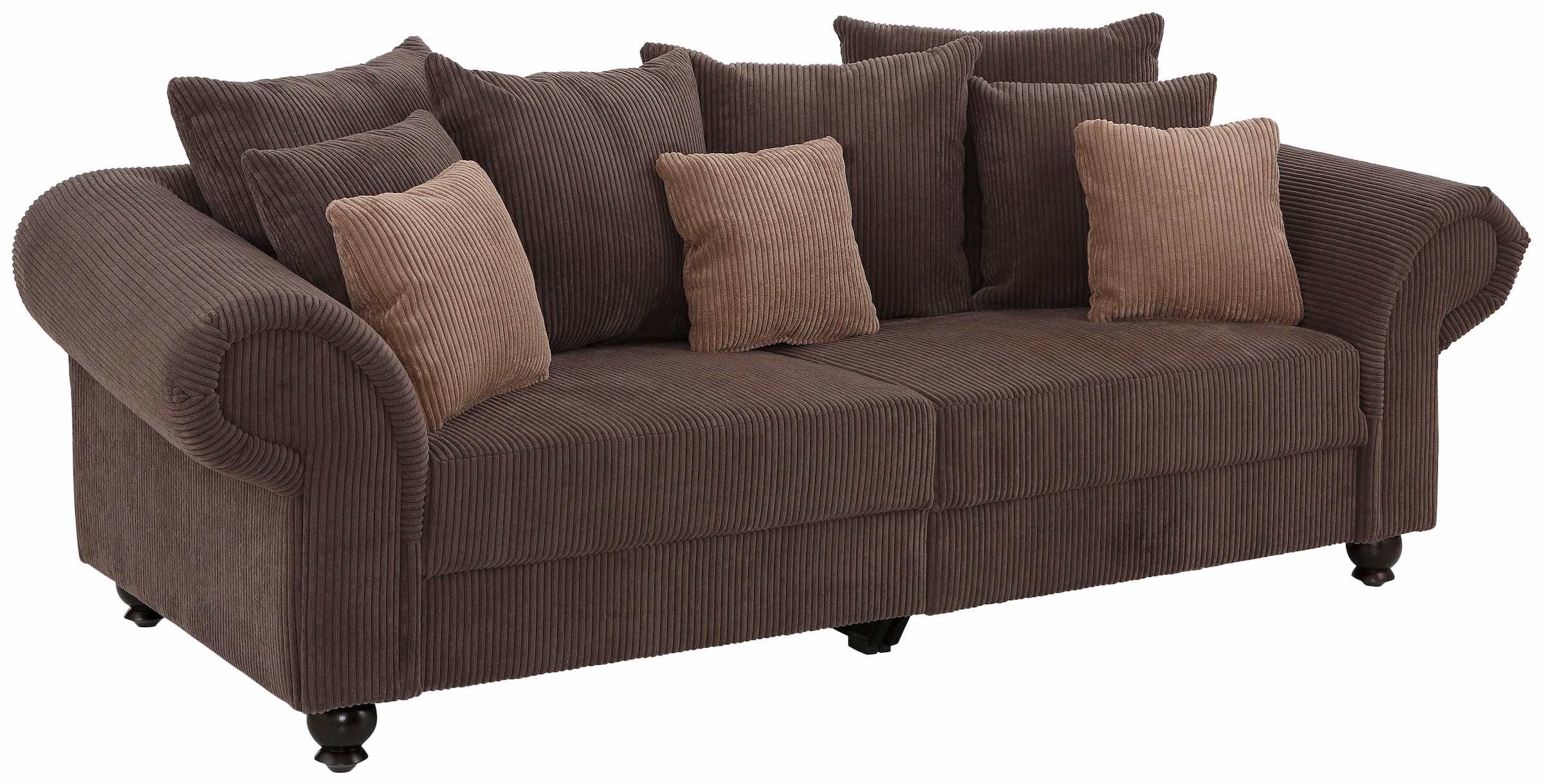 Home affaire Big-Sofa »King Henry Mega Sofa, viel Platz, Breite 242cm, Federkern«, in legerer Polsterung und vielen losen Kissen