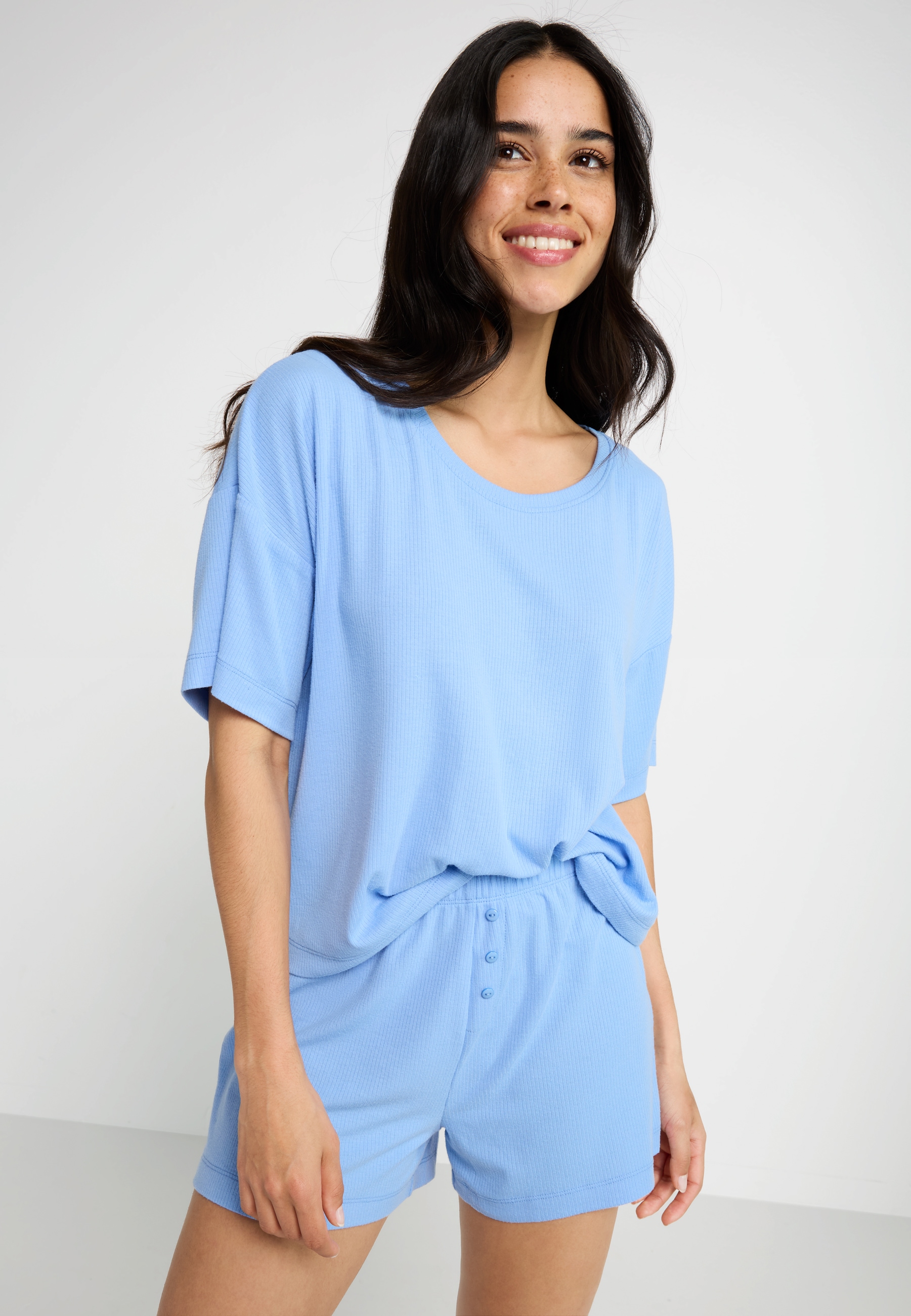 LSCN by LASCANA Shorty 2 tlg. mit Zierknopfleiste an der Hose