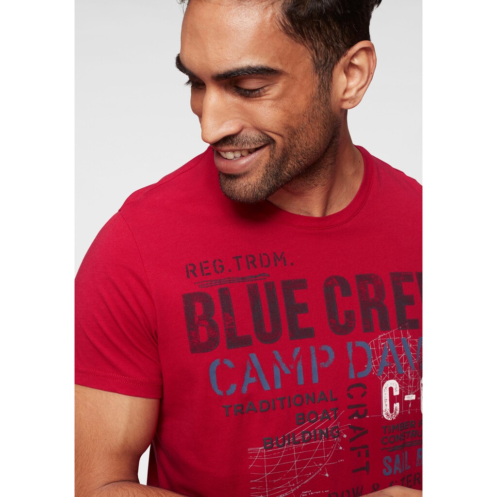 CAMP DAVID T-Shirt, mit Prints und Stickereien