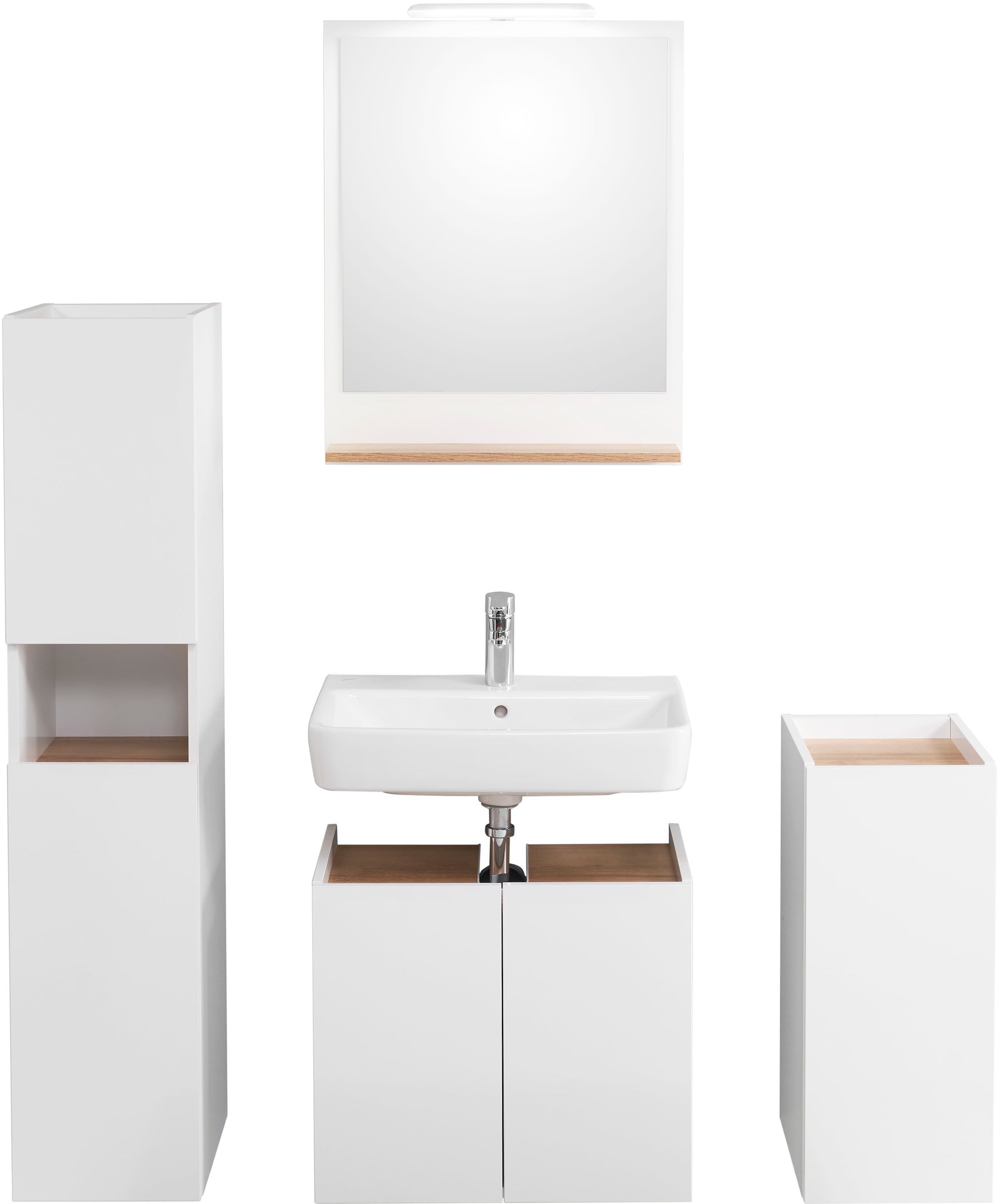Image of Saphir Badmöbel-Set "Quickset 947 4-teilig, Waschbeckenunterschrank mit Spiegel" 5 Stk. tlg.