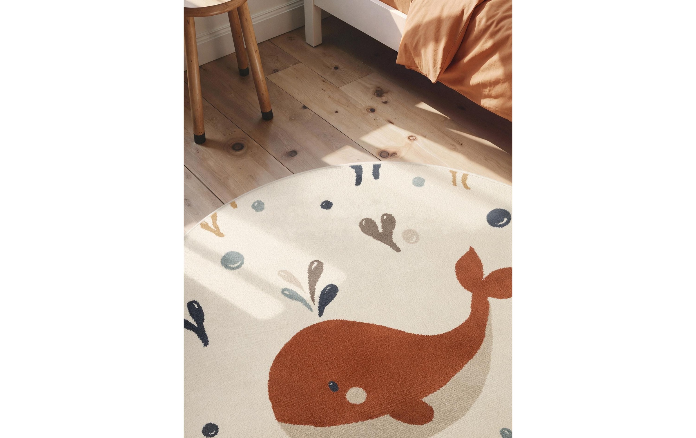HANSE Home Kinderteppich »Moby« rund 10 mm Höhe Pflegeleicht, Weich, Kinderzimmer, Spielteppich, Spielunterlage