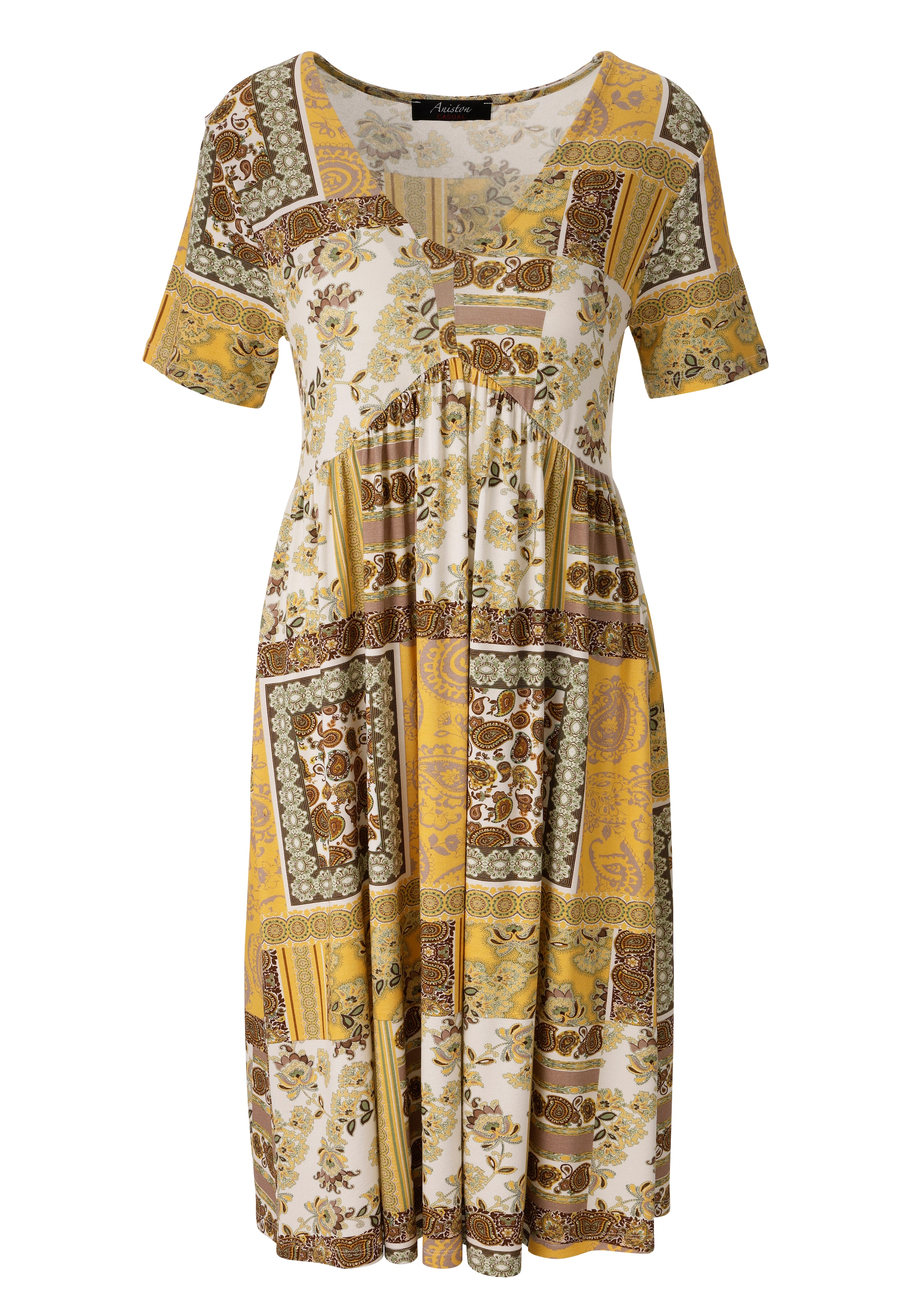 Aniston CASUAL Robe d'été im fantasievollen Patch-Dessin- jedes Teil ein Unikat- NEUE KOLLEKTION