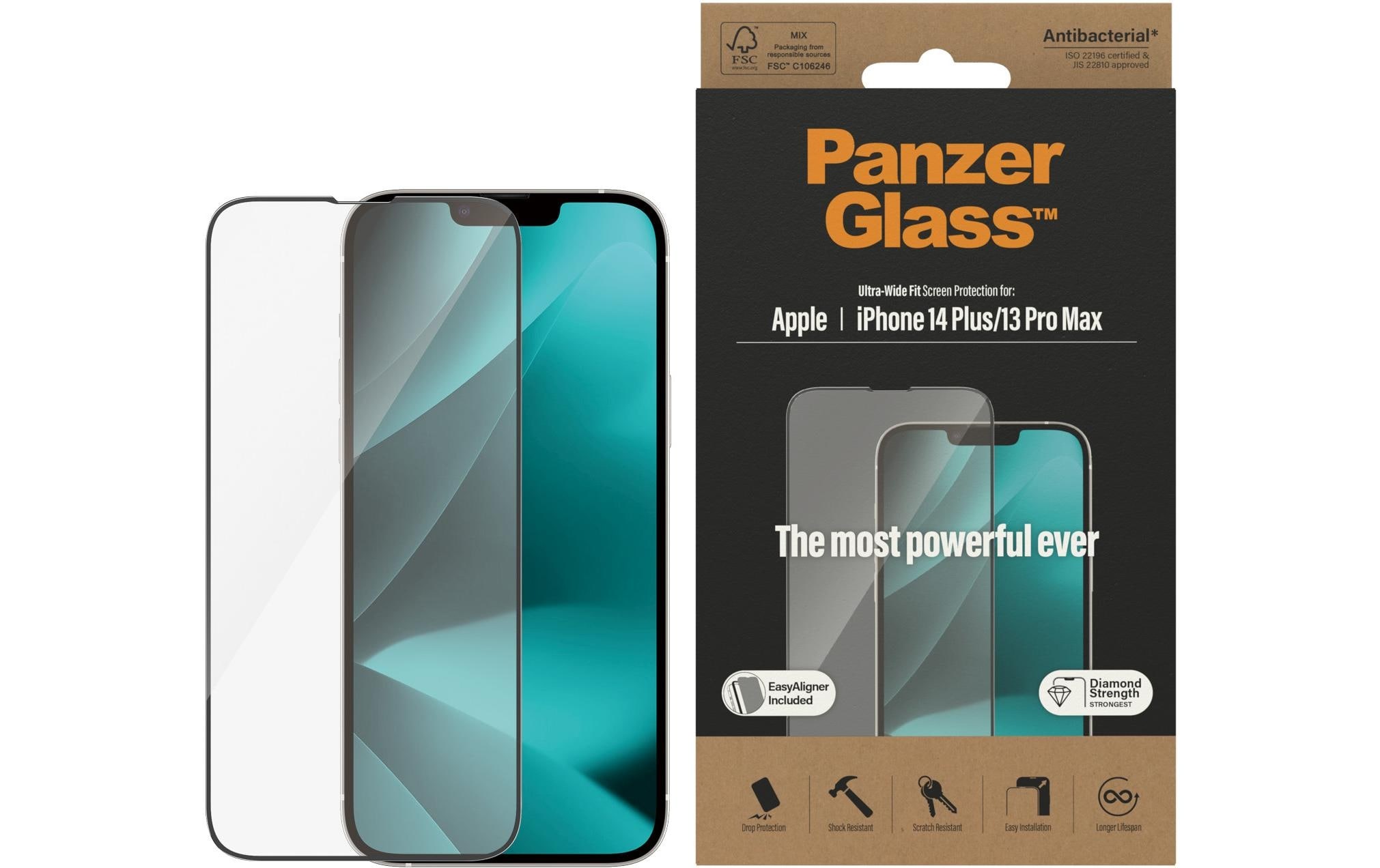PanzerGlass Displayschutzglas »Ultra«, für iPhone 13 Pro Max, iPhone 14 Plus, (1 St.)