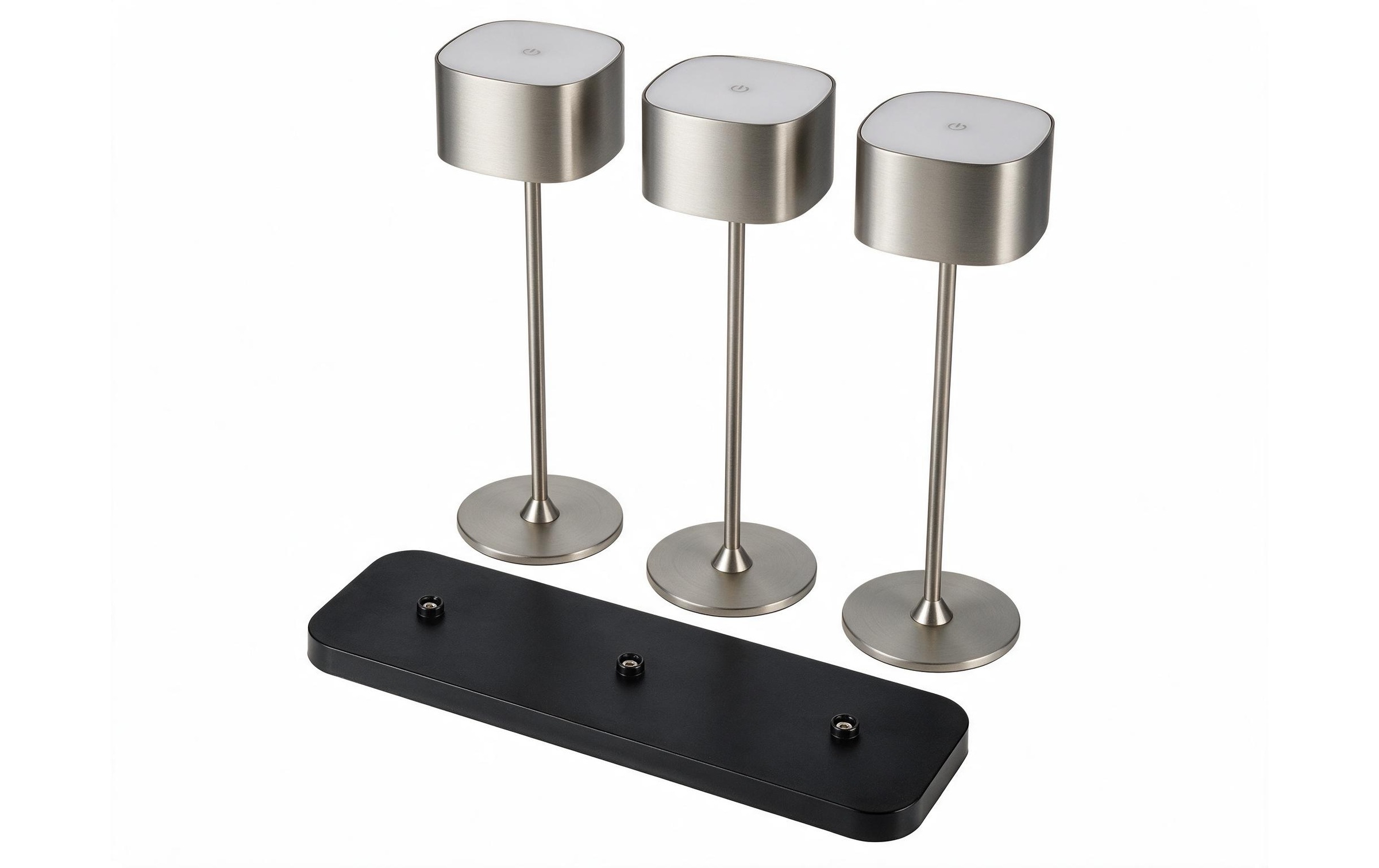 Cocon Lampe de table »Tischleuchte mit Ladestation Romantico, 3 Stück« Module LED blanc chaud
