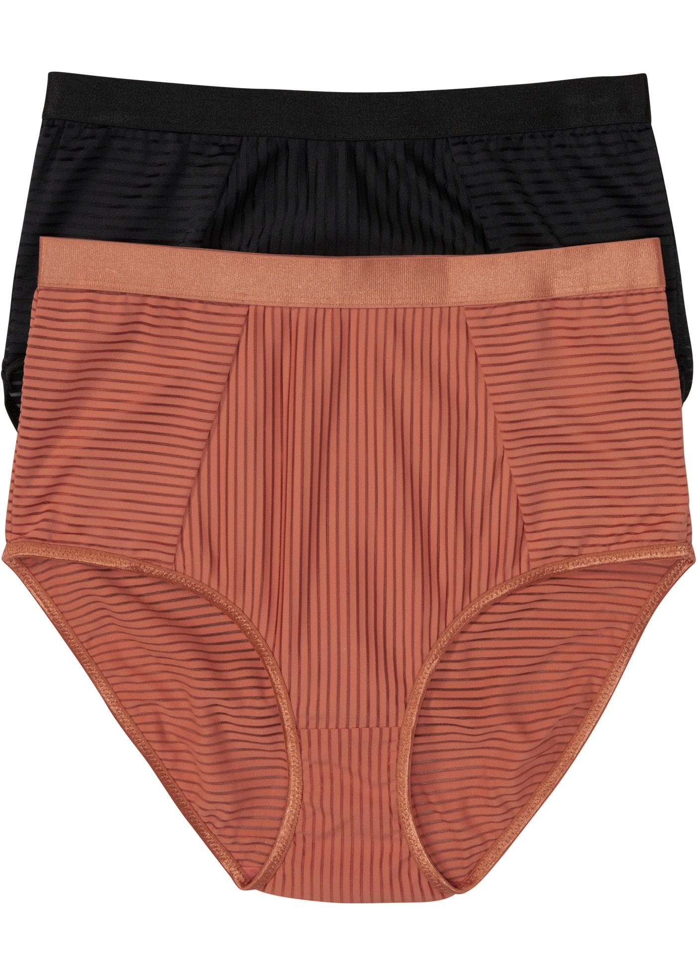 Image of bonprix Taillenslip "Highwaist Slip ( 2er Pack)" Packung, 2 Stk. Highwaist Slip, aus Polyamid und Elasthan, bequeme Passform