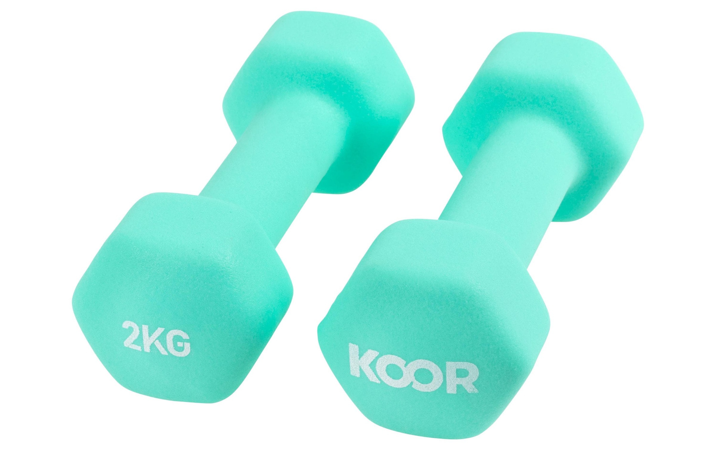 KOOR Hantel »Kurzhantel-Set 2 kg, Mint«
