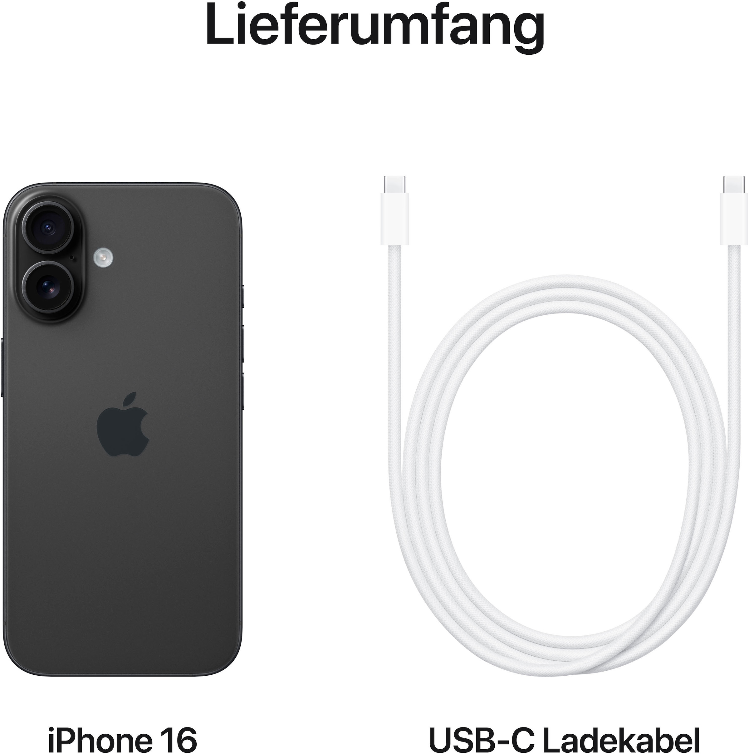 Apple Smartphone »iPhone 16« noir
