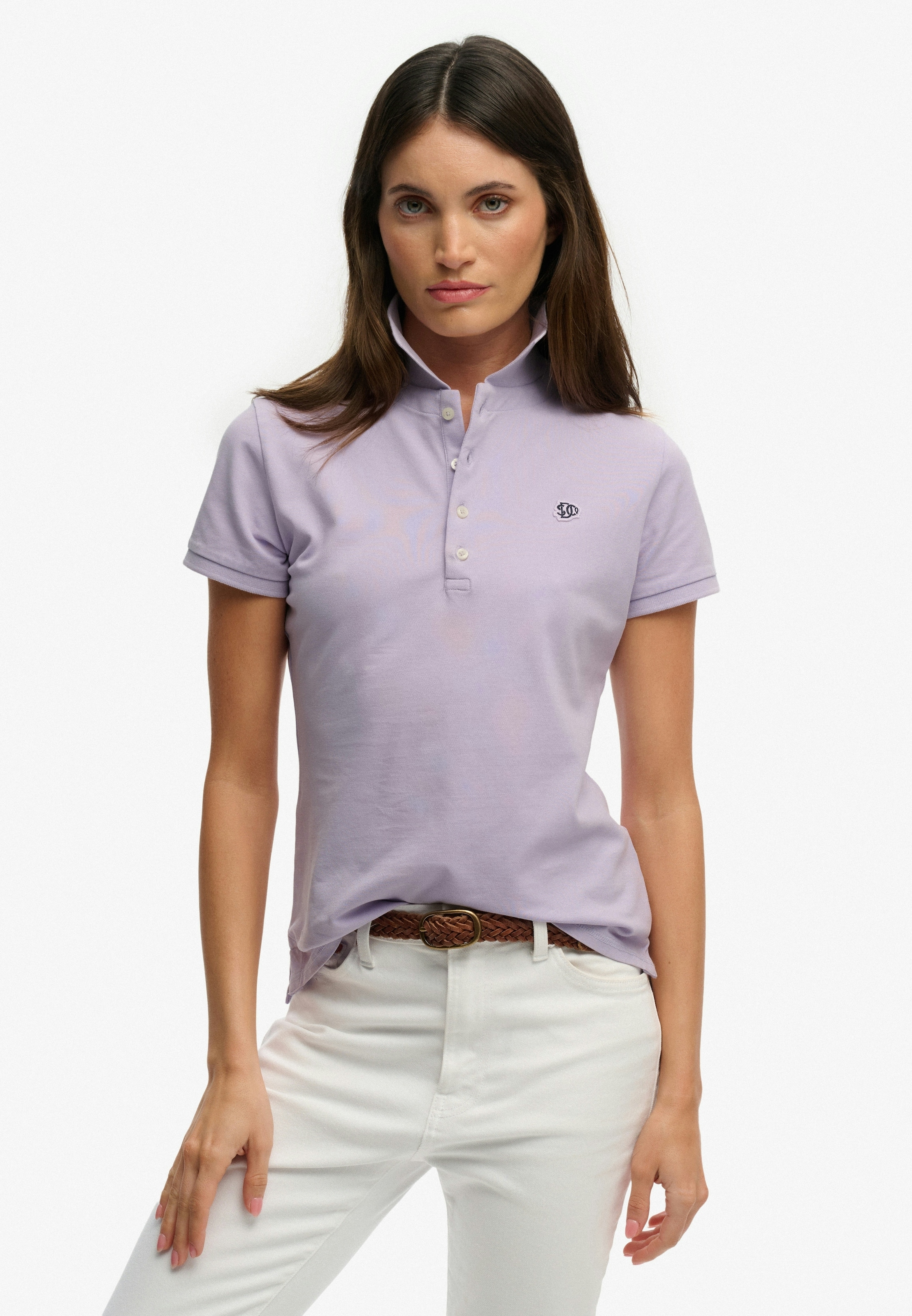 Image of Superdry Poloshirt "HERITAGE SLIM FIT POLO" mit klassischem Polokragen, aus Baumwollmischung, in Single Jersey