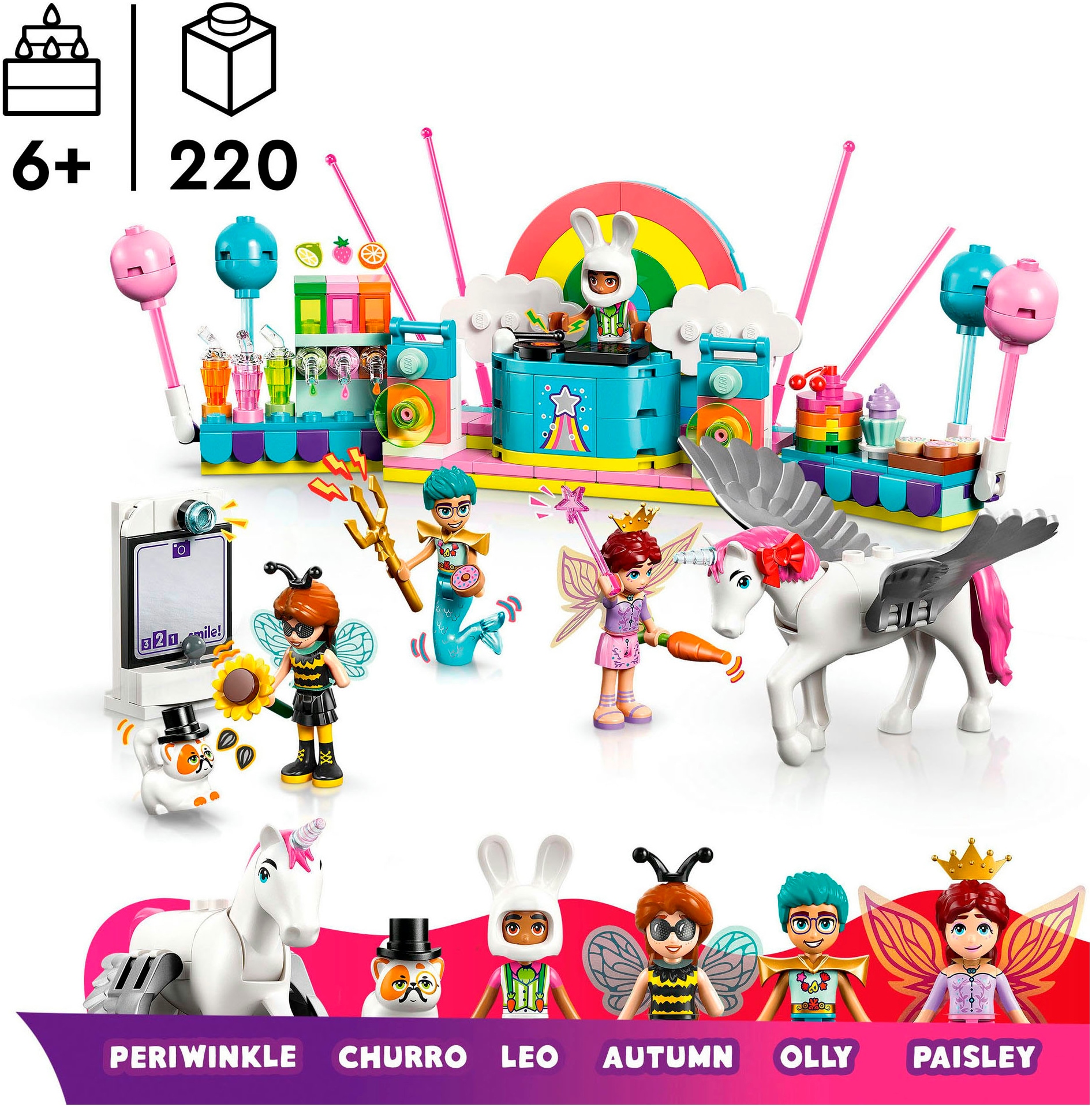 LEGO® Konstruktionsspielsteine »Kostümparty mit Einhorn und Fee (42661), LEGO Friends« Made in Europe