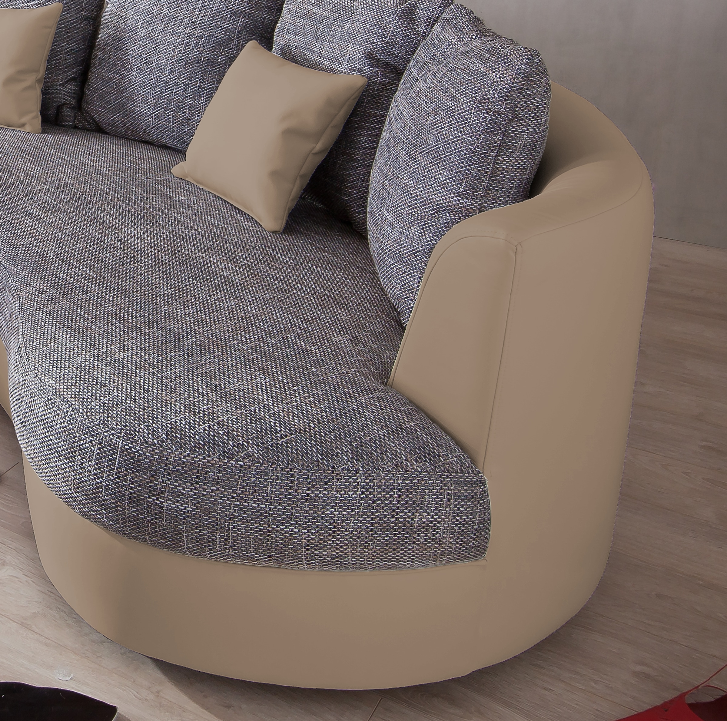 Home affaire Ecksofa »Lazio modern und bequem, schmale Armlehnen, tolle Detailverarbeitung« ergonomische Form