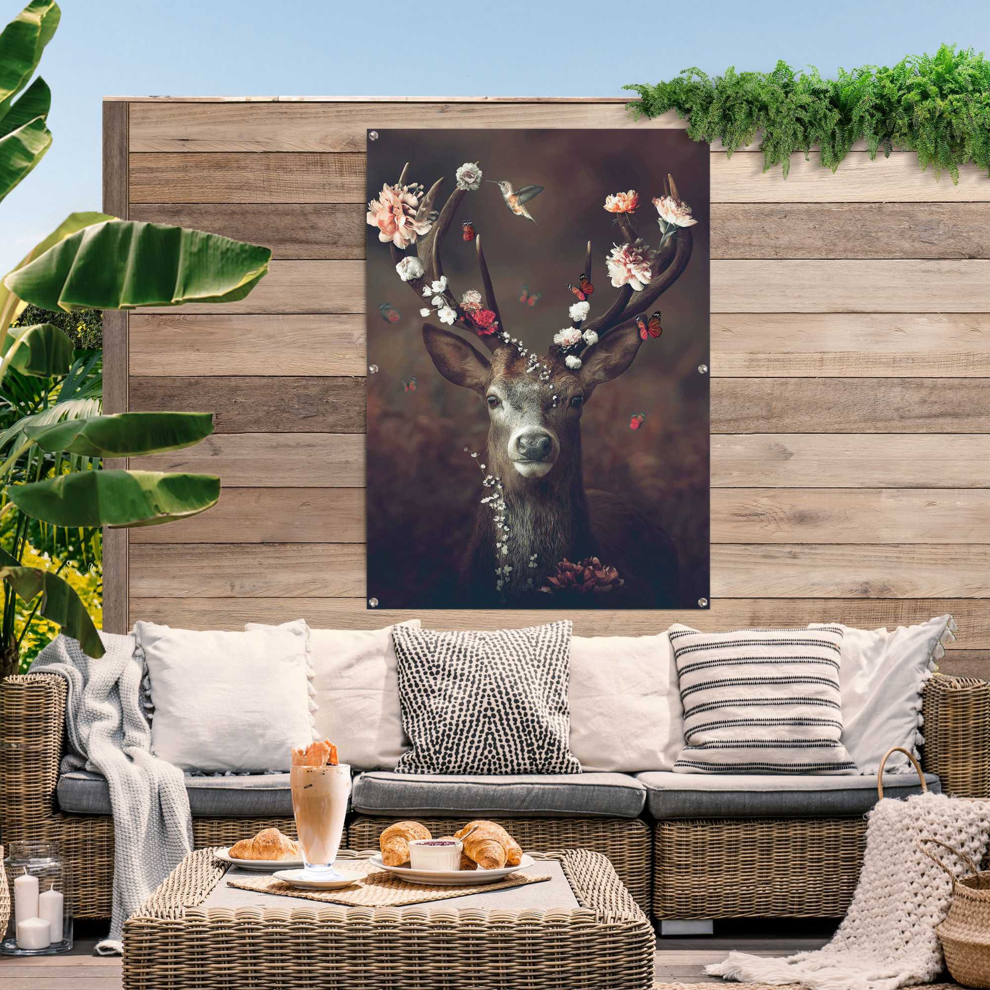 Reinders! Poster »Hirsch«, leichtes und wasserfestes Gartenposter für den Ausseneinsatz